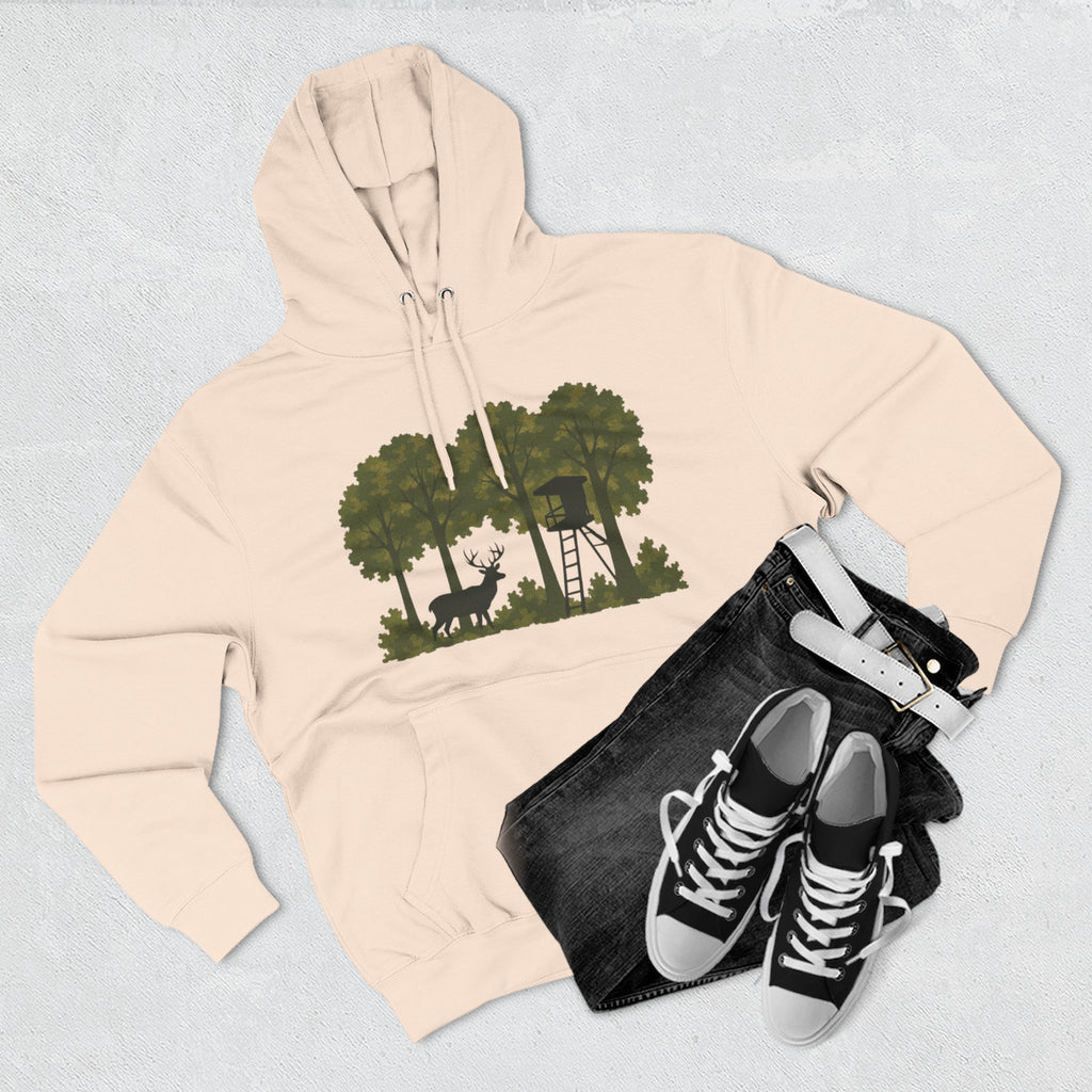 Deer Stand Forest Hoodie | Hunting Lodge Woodland Sweatshirt