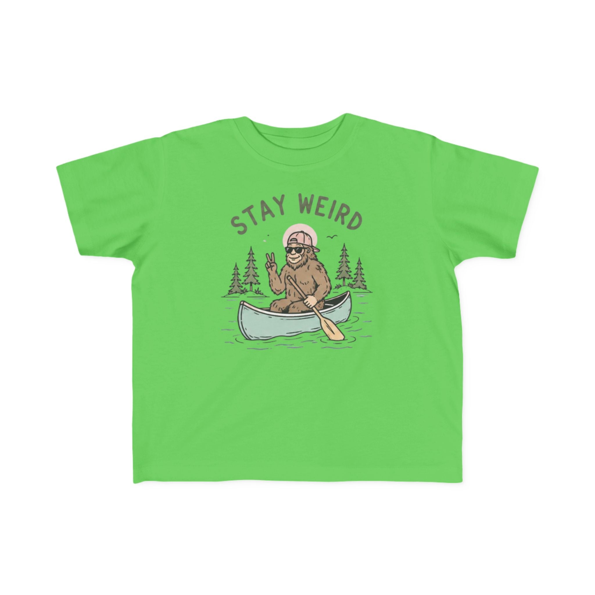 Toddler Tee | "Stay Weird" Canoe Sloth Graphic