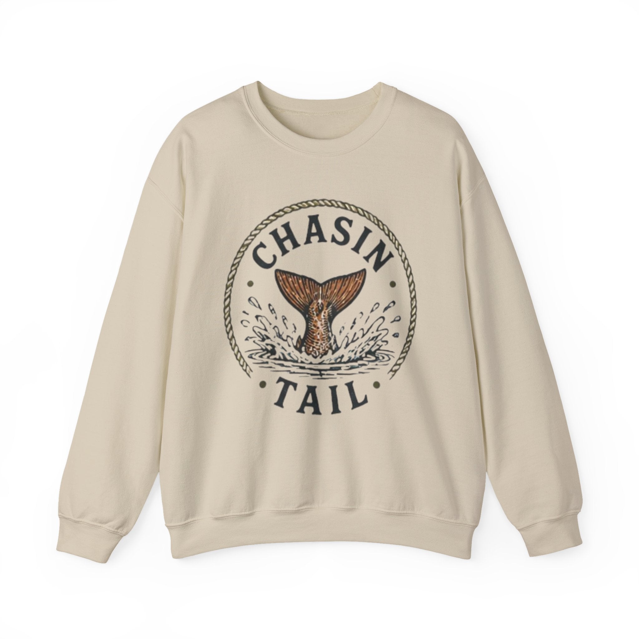 Crewneck Sweatshirt | "Chasin Tail" Fish Tail Graphic