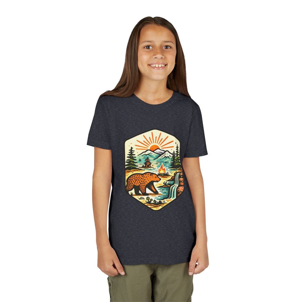 Youth Tee | Bear Camping Adventure Graphic Shirt