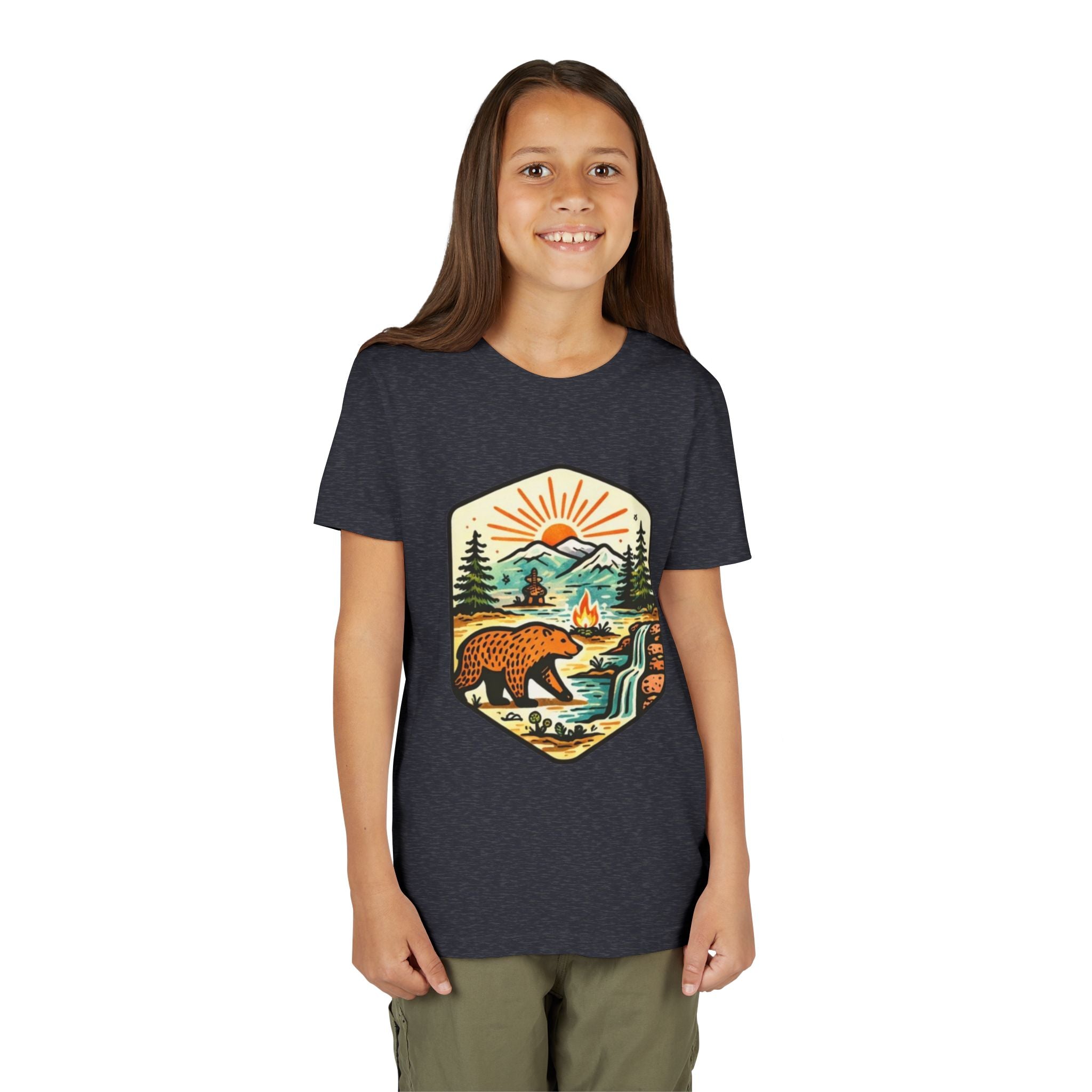 Youth Tee | Bear Camping Adventure Graphic Shirt
