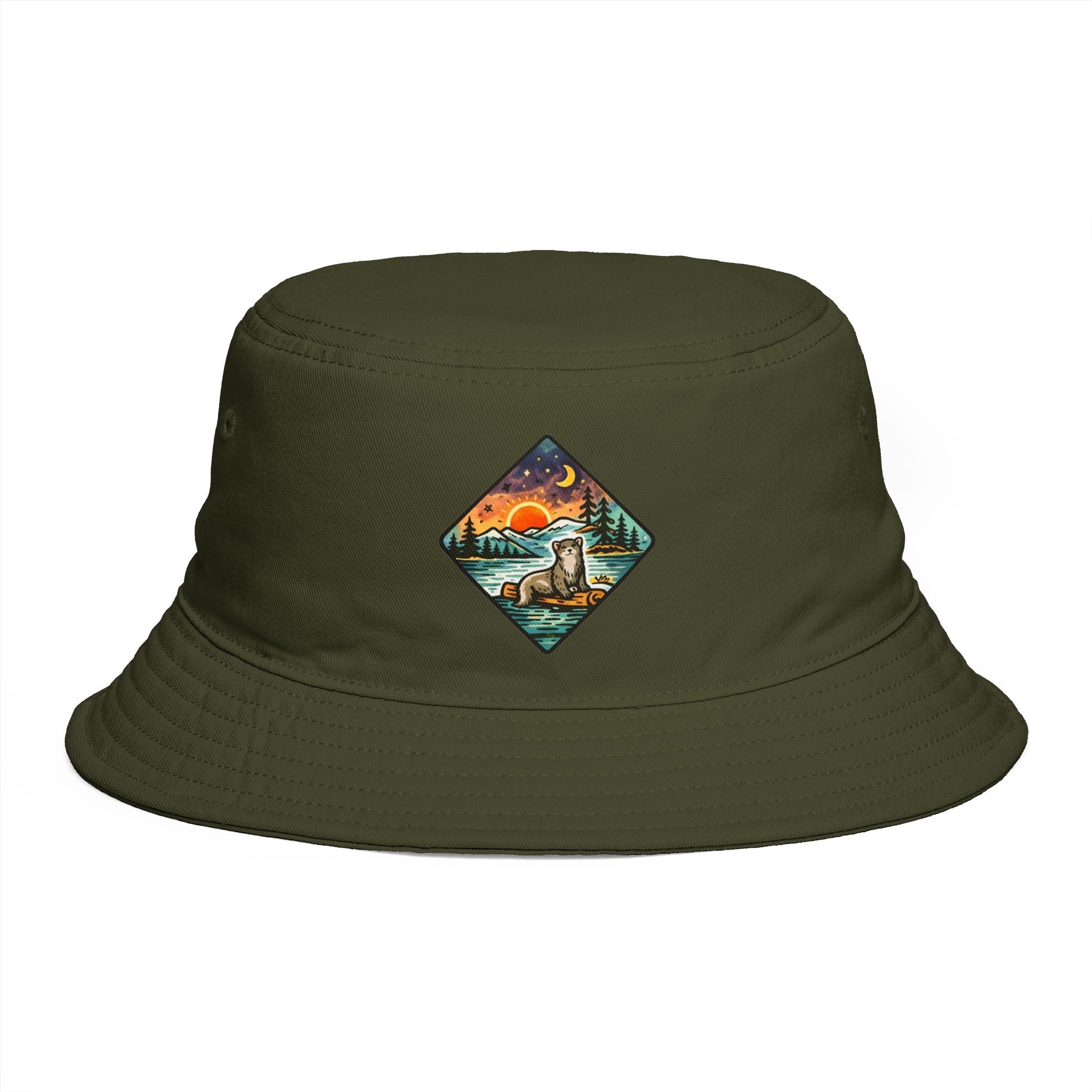 Galaxy Otter Bucket Hat | Space Otter Print Bucket Hat