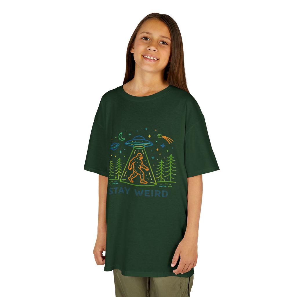 Kids Tee | Stay Weird Alien Bigfoot Graphic T-Shirt