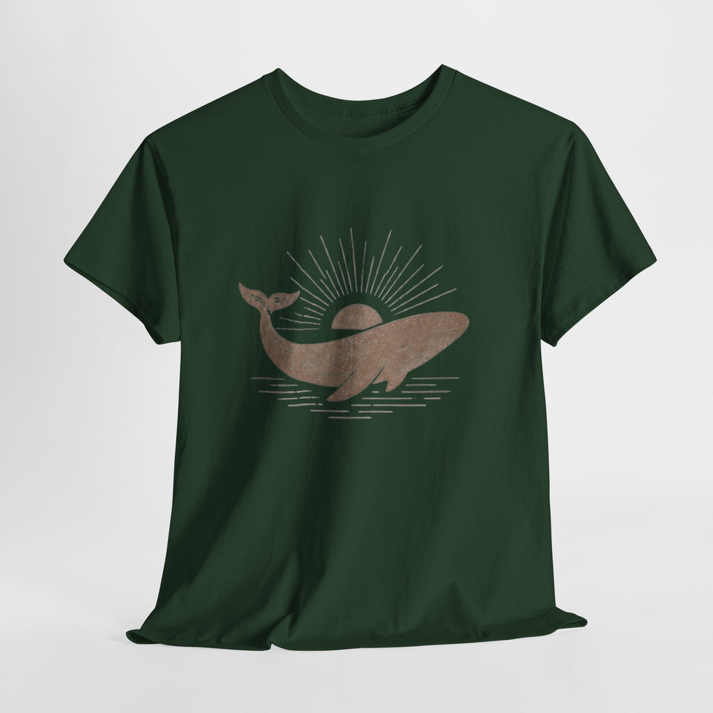Whale Sunset T-Shirt | Minimal Coastal Graphic Tee