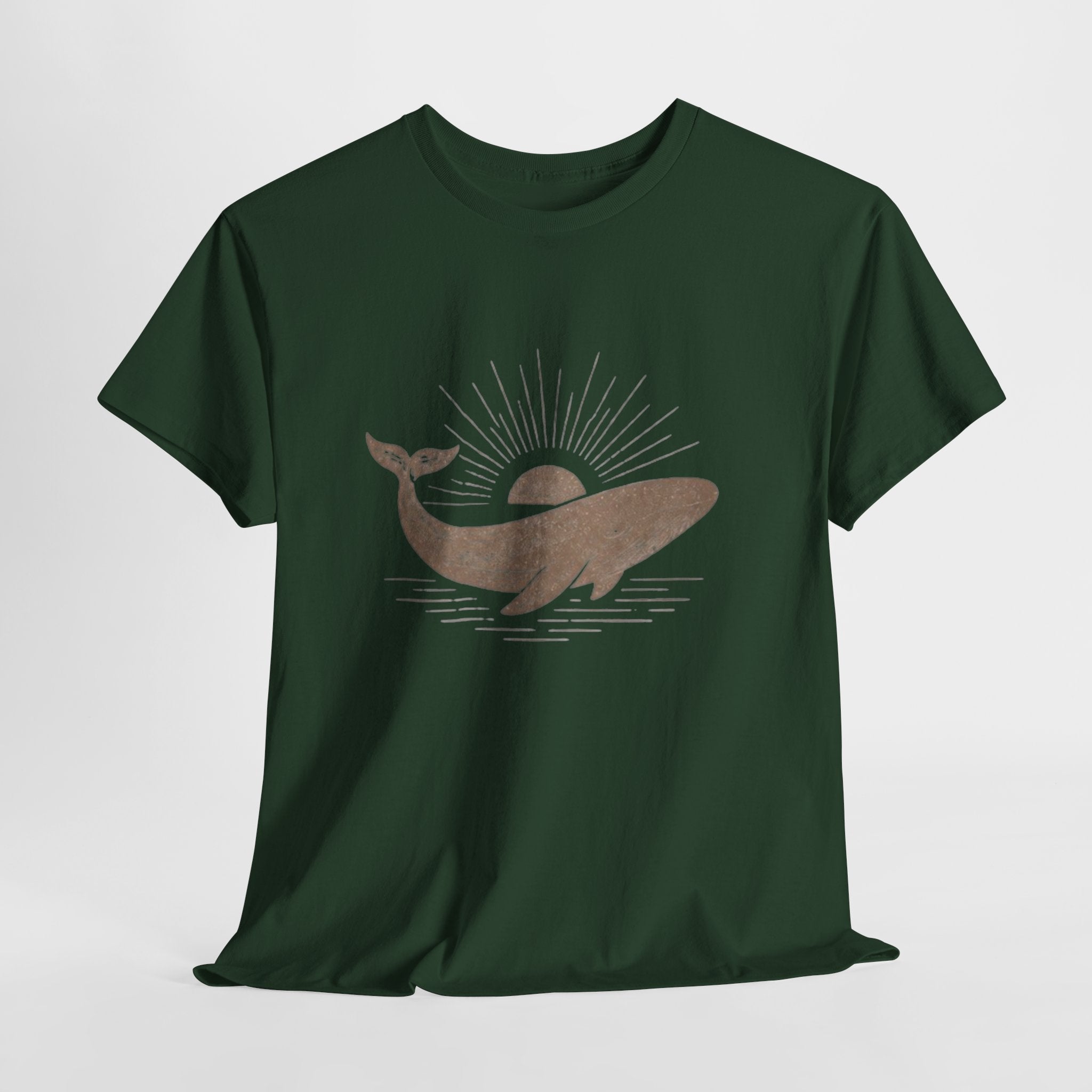 Whale Sunset T-Shirt | Minimal Coastal Graphic Tee