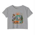Wildlife Sunset Crop Top | Fox & Mountain Festival Tee