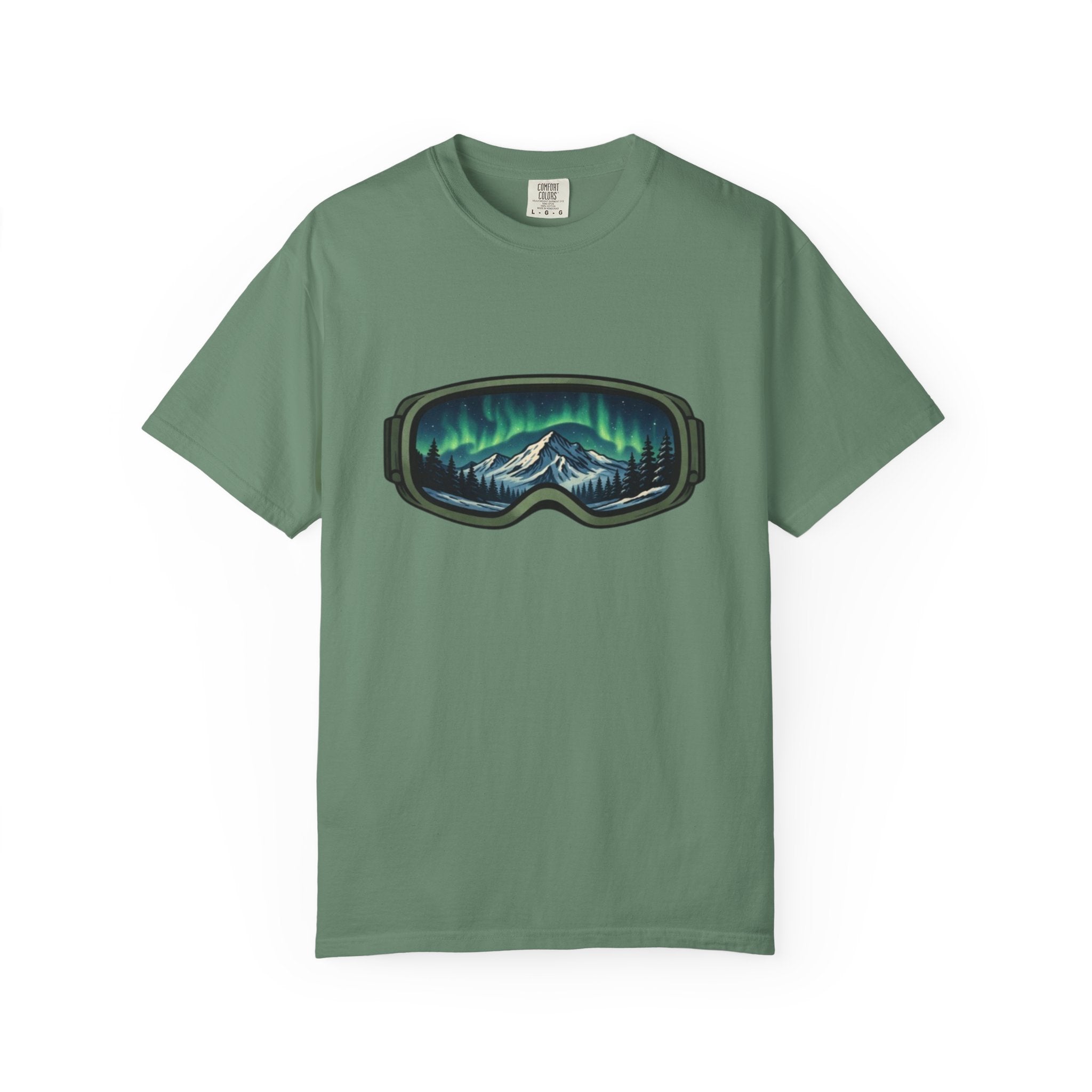 Ski Goggle Northern Lights Mountain T-Shirt