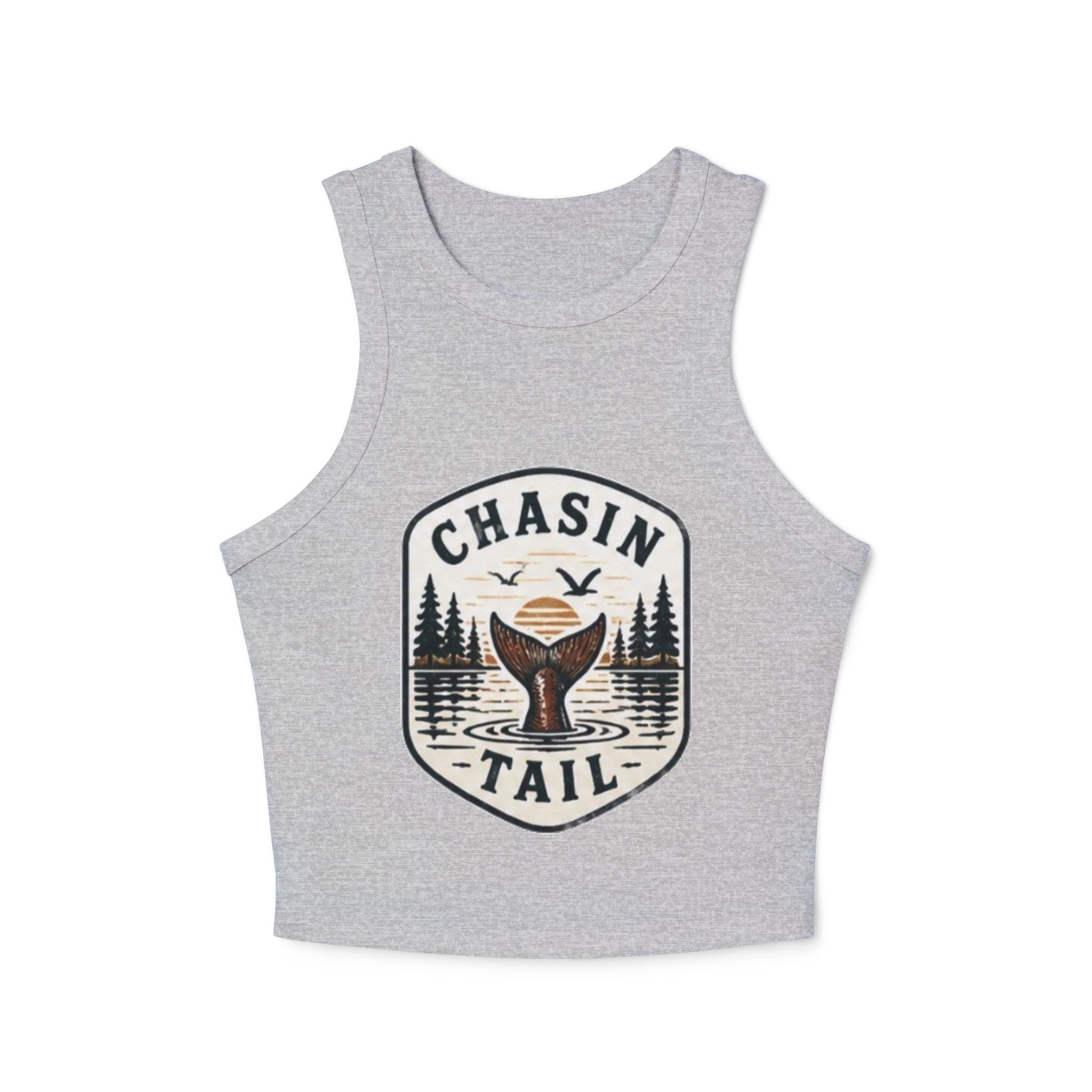 Chasin Tail Fishers Racer Tank Top | Womens Micro Rib