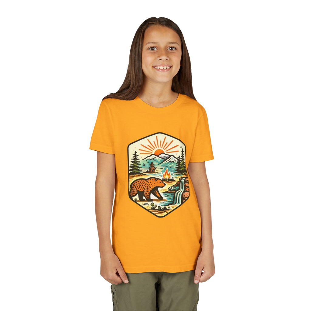 Youth Tee | Bear Camping Adventure Graphic Shirt