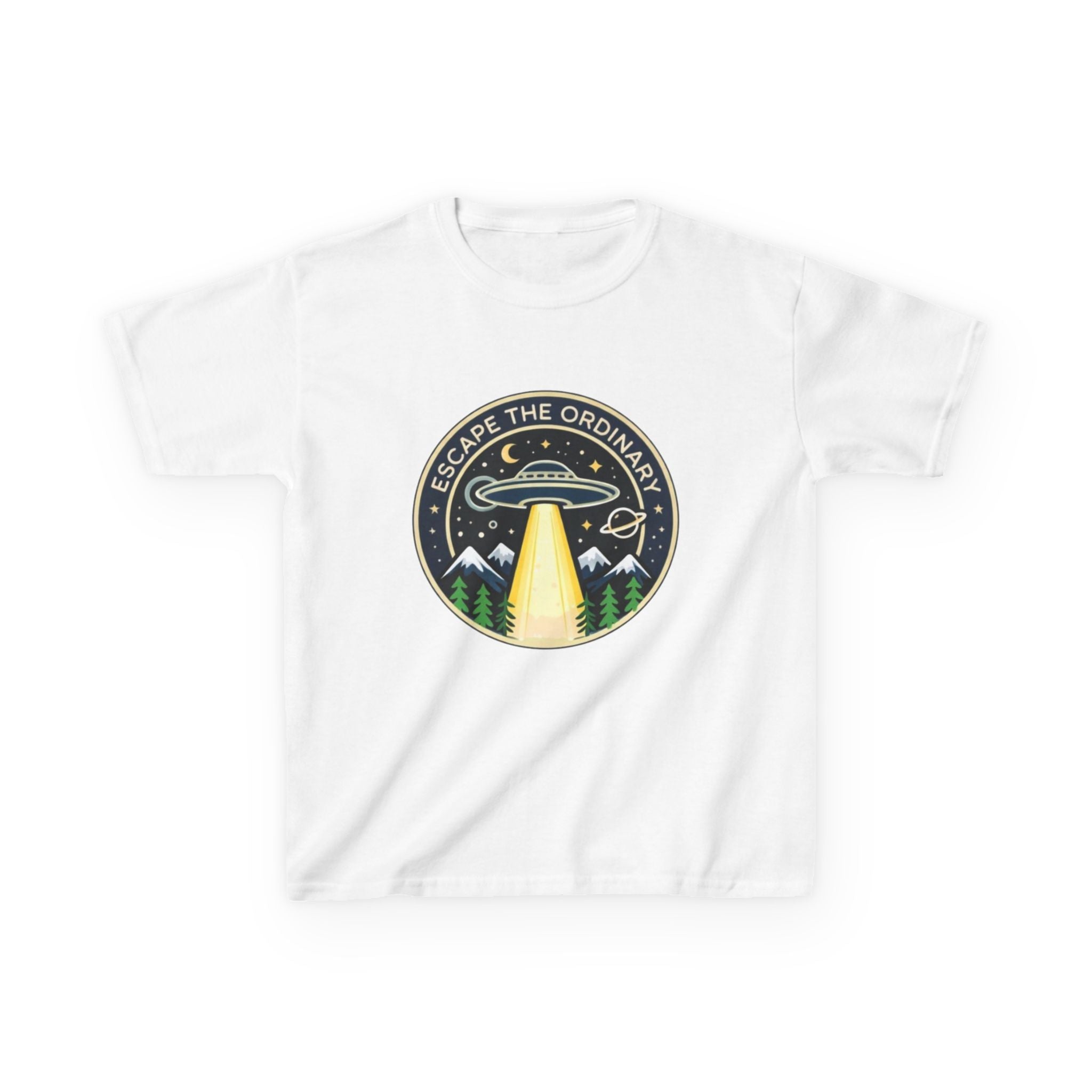 Kids T-Shirt | Escape the Ordinary UFO Adventure Graphic