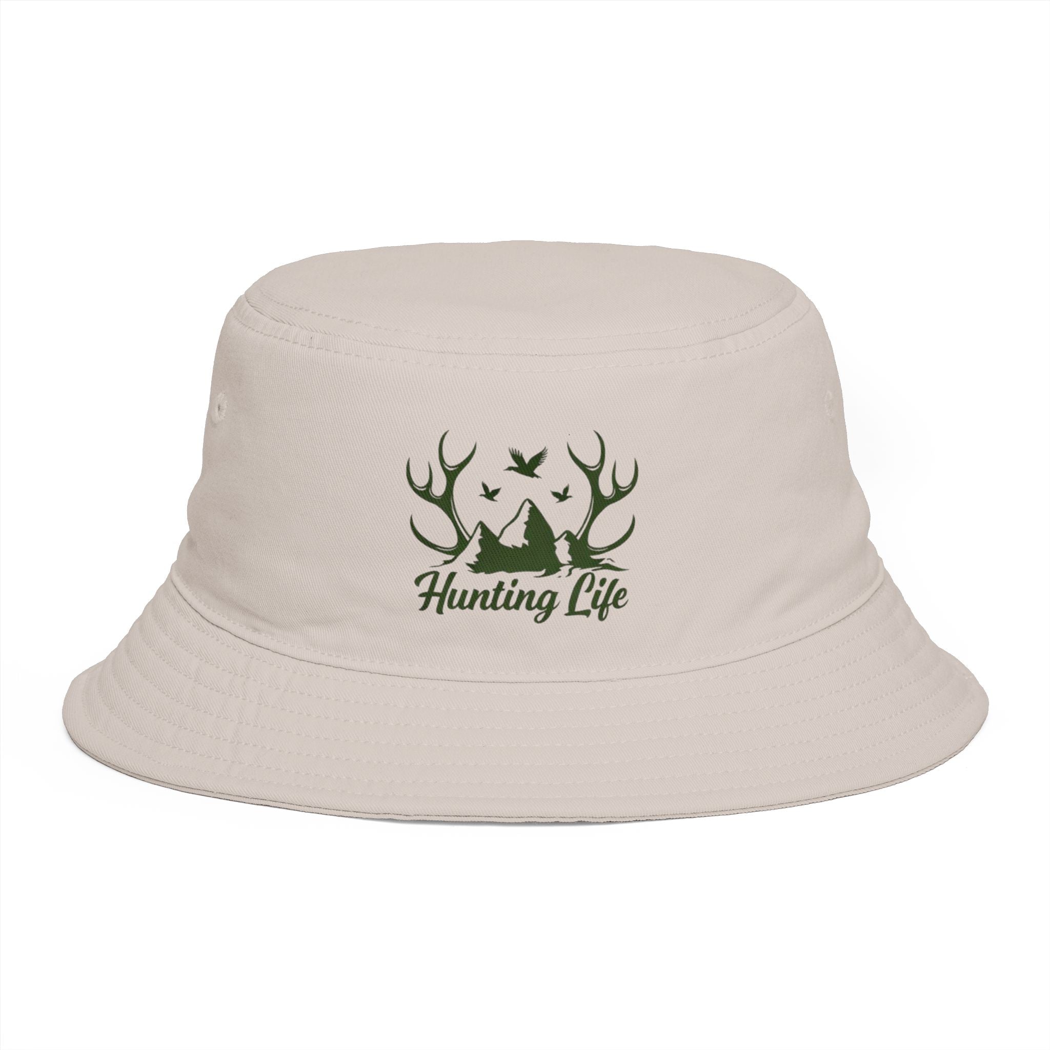 Hunting Life Bucket Hat | Brown Outdoor Fishermen & Hunter Sun Hat