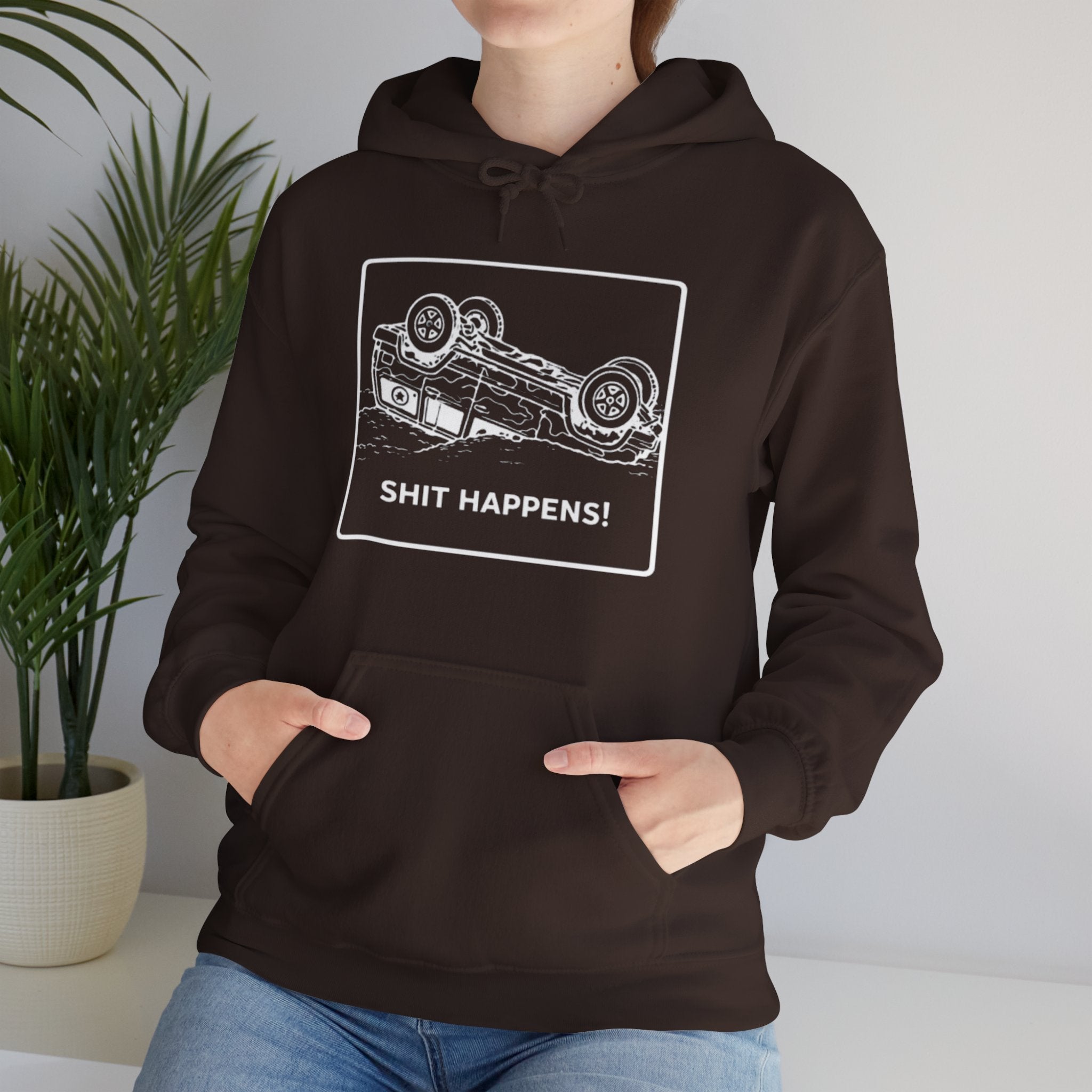 Shit Happens Crashed Car Hoodie
