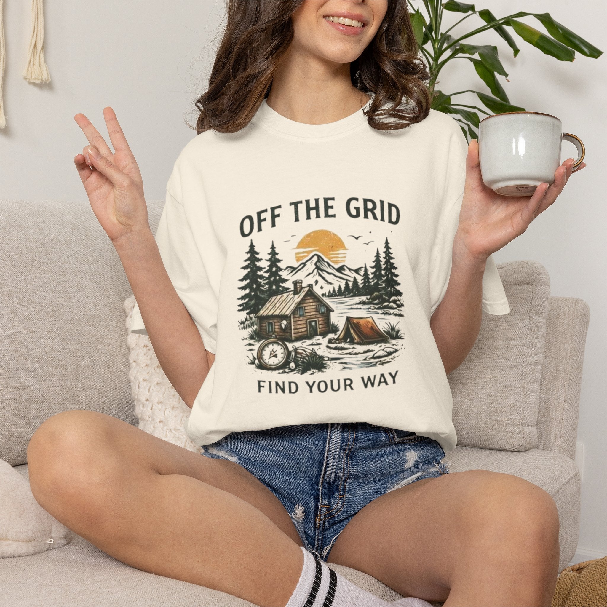 Off The Grid | Find Your Way Camping T-Shirt
