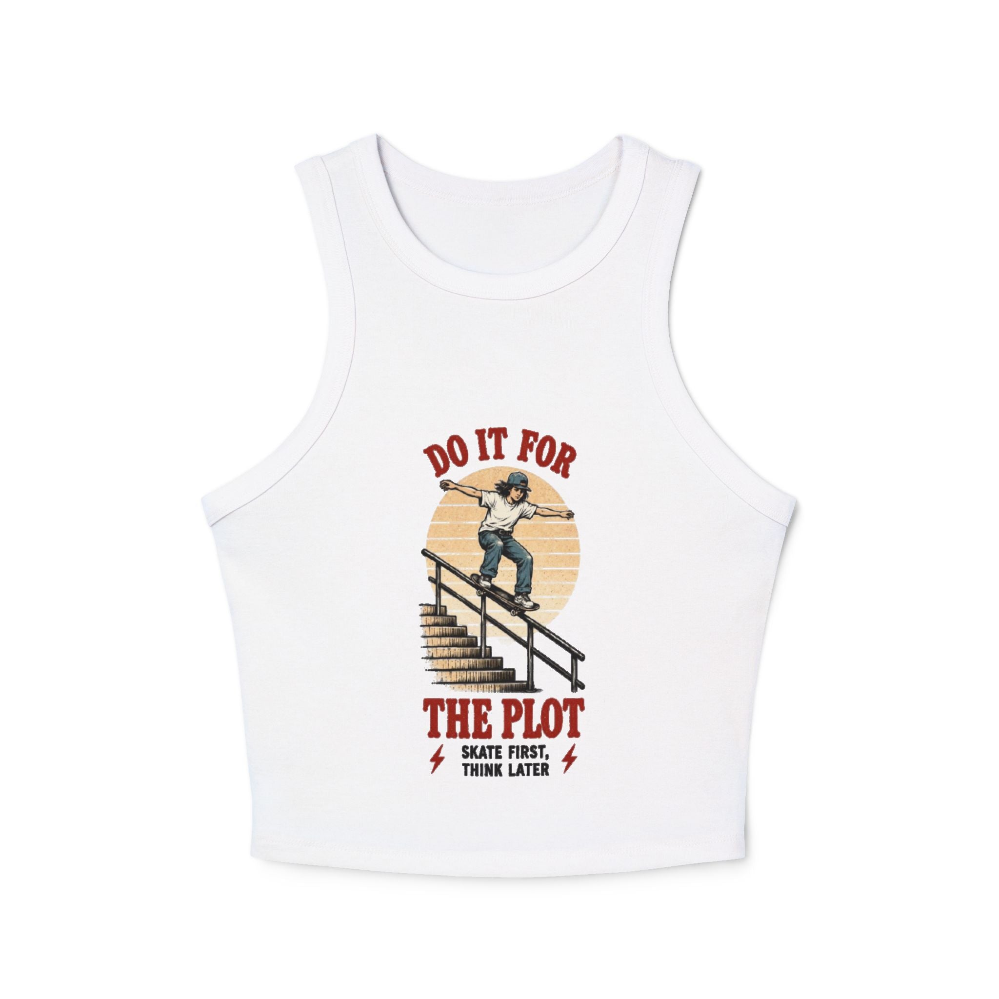 Do It For The Plot Racer Tank Top | Womens Skateboarding Crop Tank