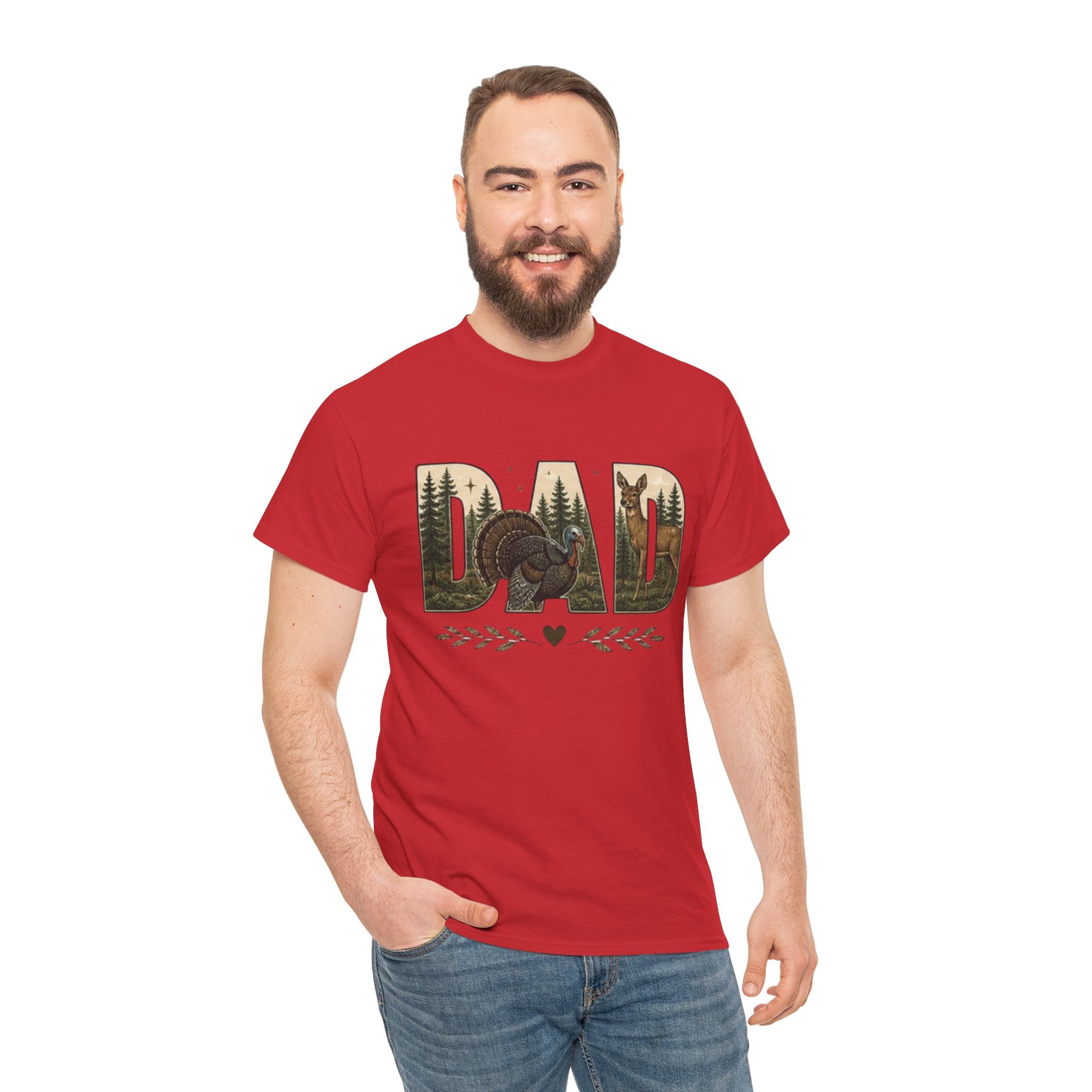 Dad Nature Crewneck Tee | Outdoor Turkey Hunting Fathers Day Shirt