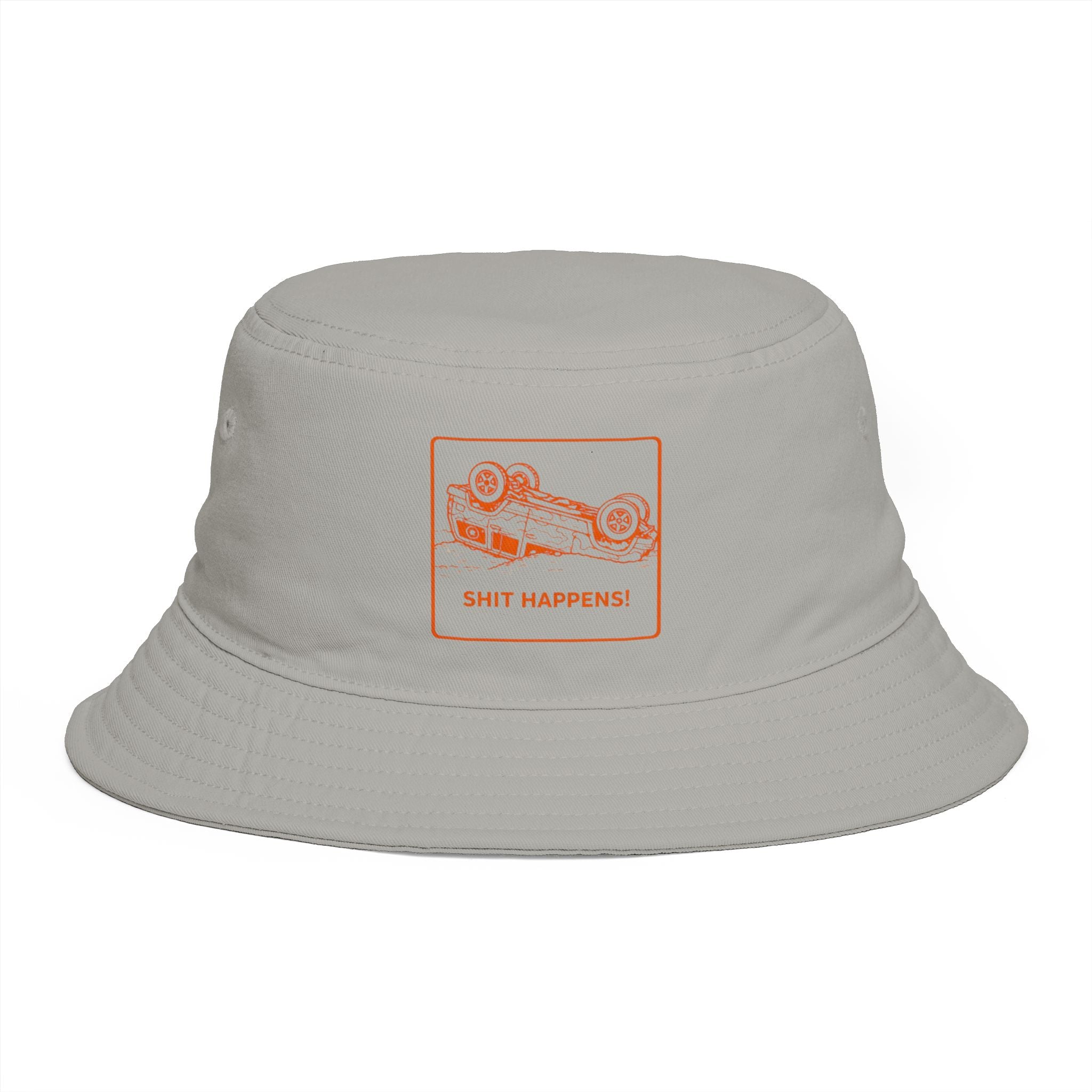 Bucket Hat | Shit Happens Wrecking Car Graphic Rust Bucket Hat