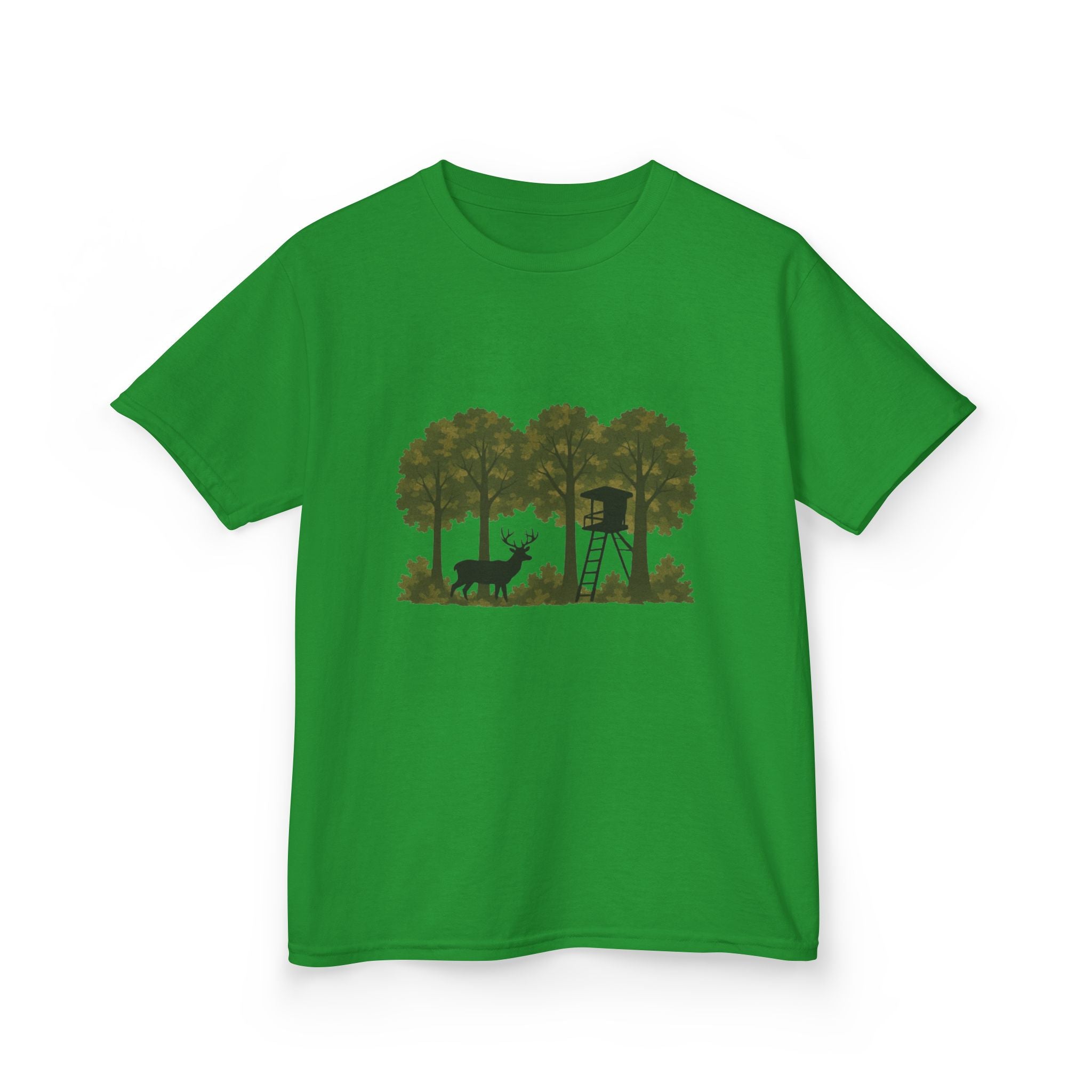 Kids Tee | Forest Deer & Hunting Stand Silhouette Shirt
