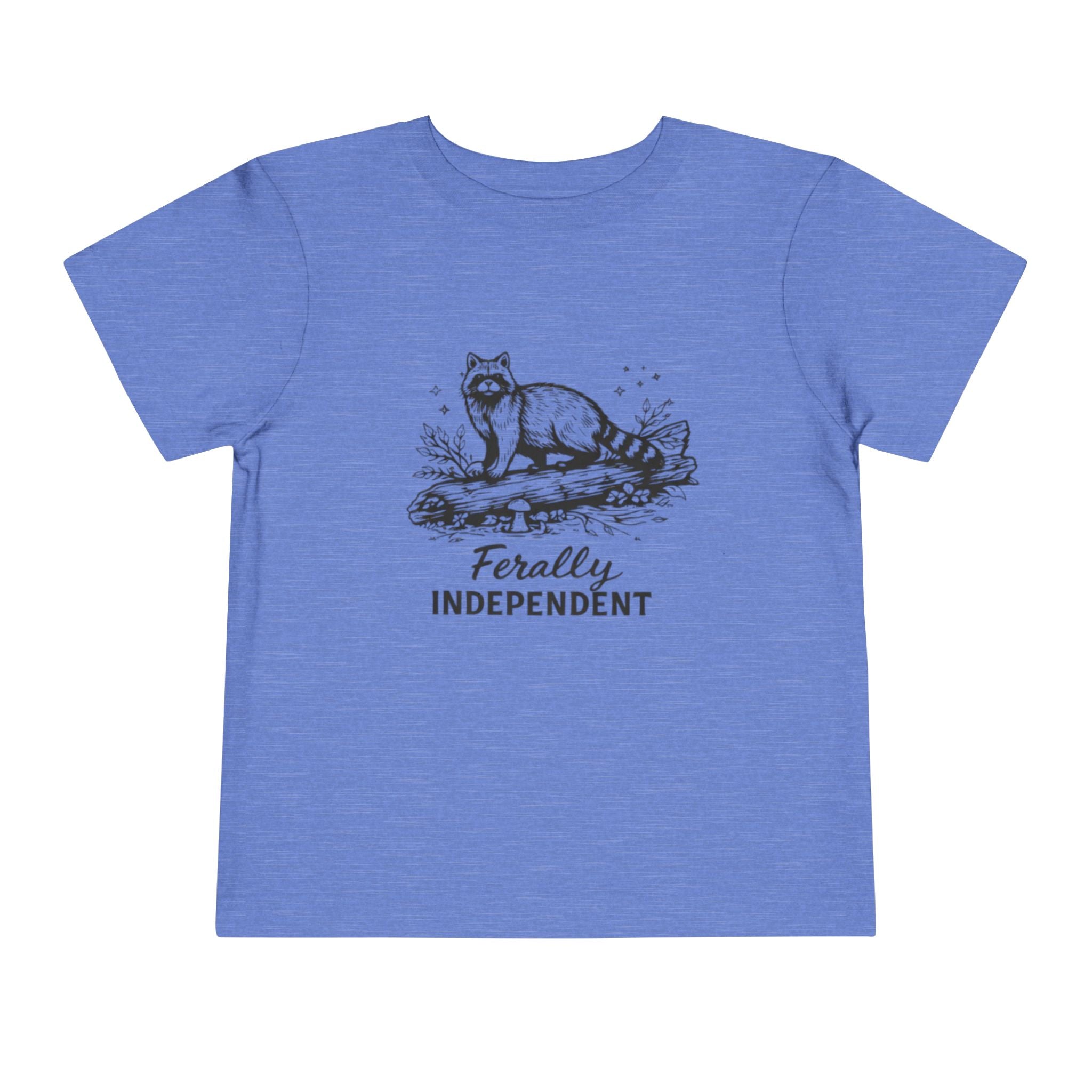 Toddler Tee | "Ferally Independent" Raccoon Graphic Kids Shirt