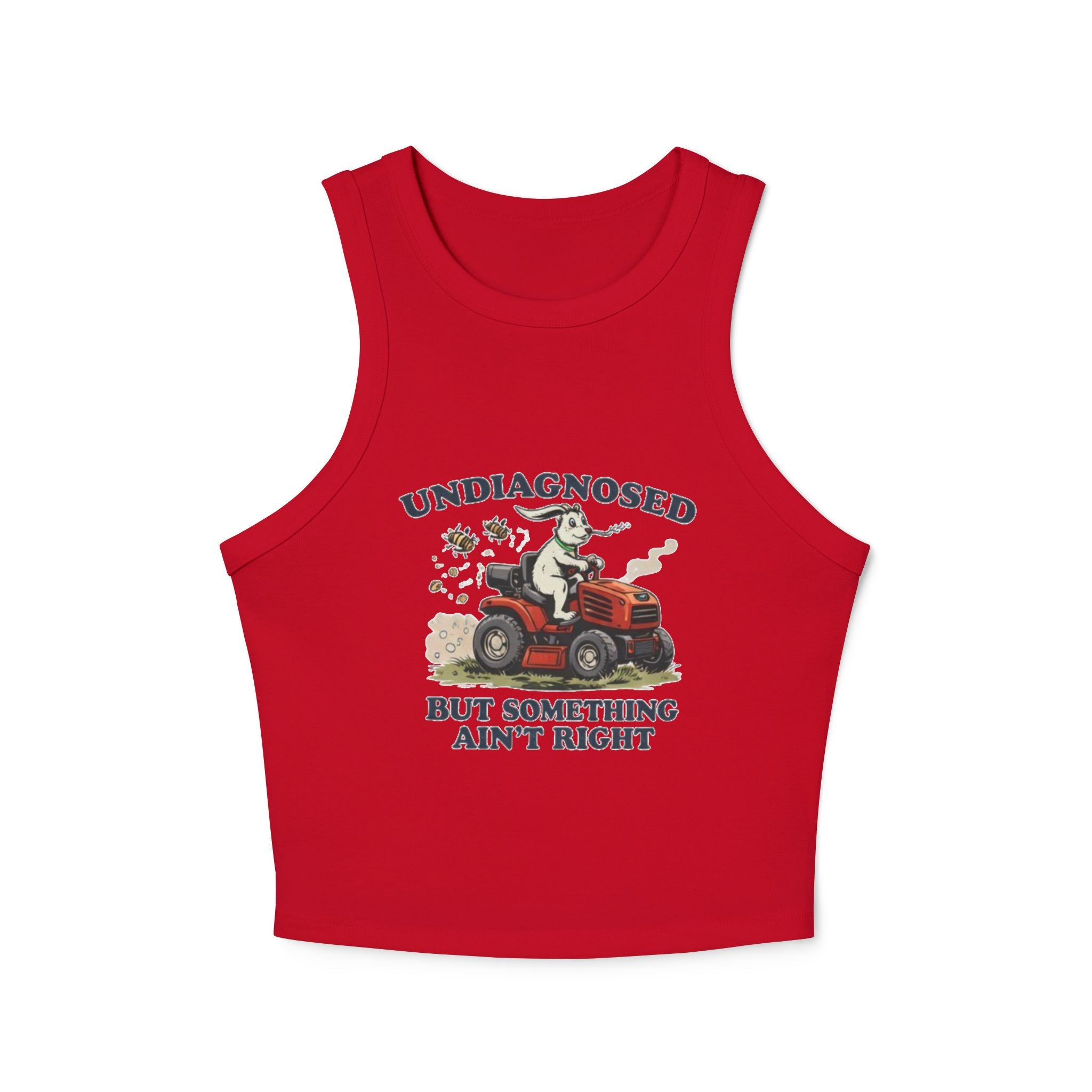 Racer Tank | Undiagnosed But Something Ain't Right Lawn Mower Graphic Tank