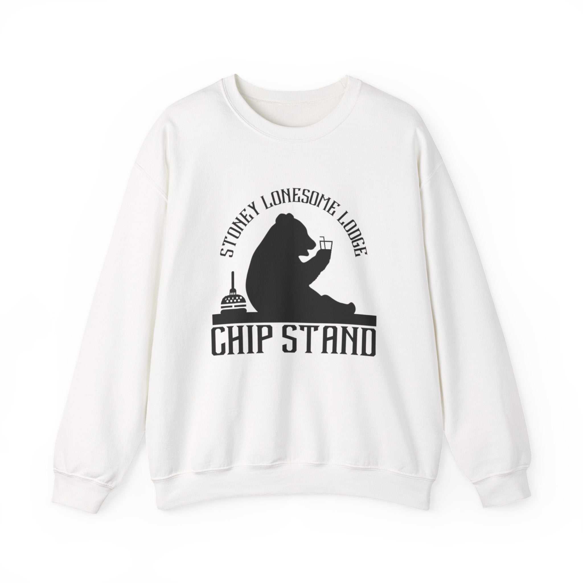 Crewneck Sweatshirt | Stoney Lonesome Lodge “Chip Stand” Bear Logo