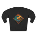 Surf Wave Mountain Badge sweatshirt | Retro Ocean Sunset Crewneck