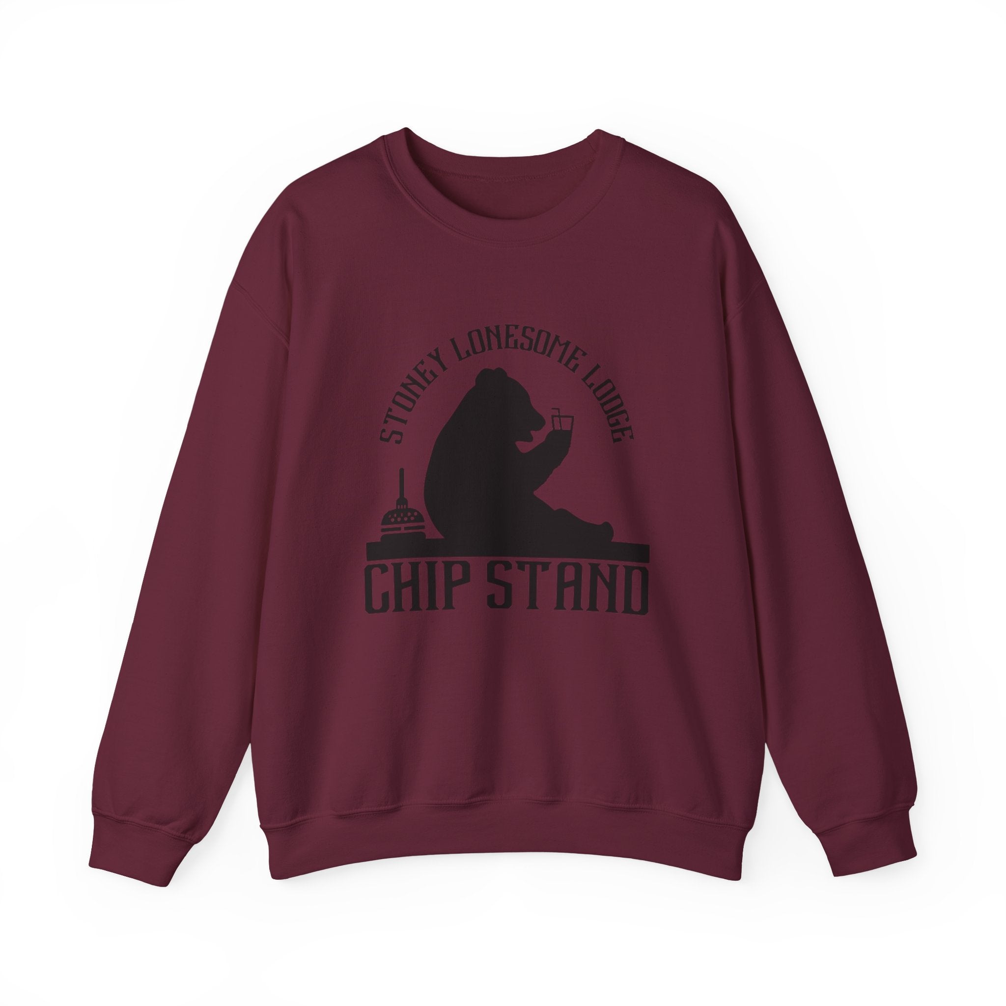 Crewneck Sweatshirt | Stoney Lonesome Lodge “Chip Stand” Bear Logo