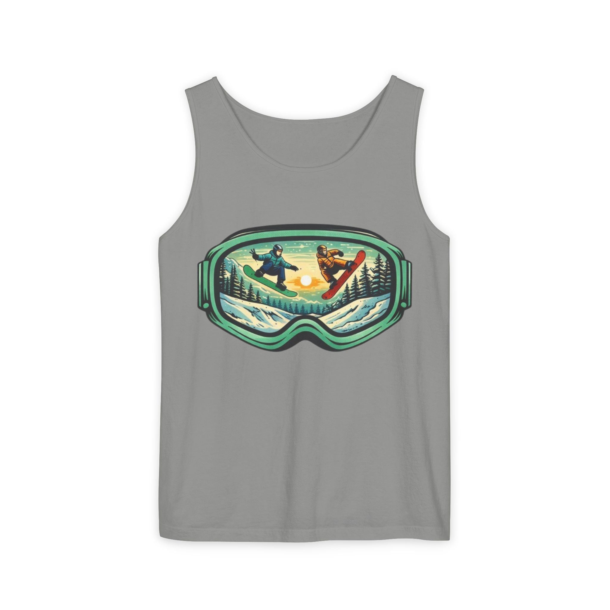 Snowboarding Mountain Goggles Tank Top