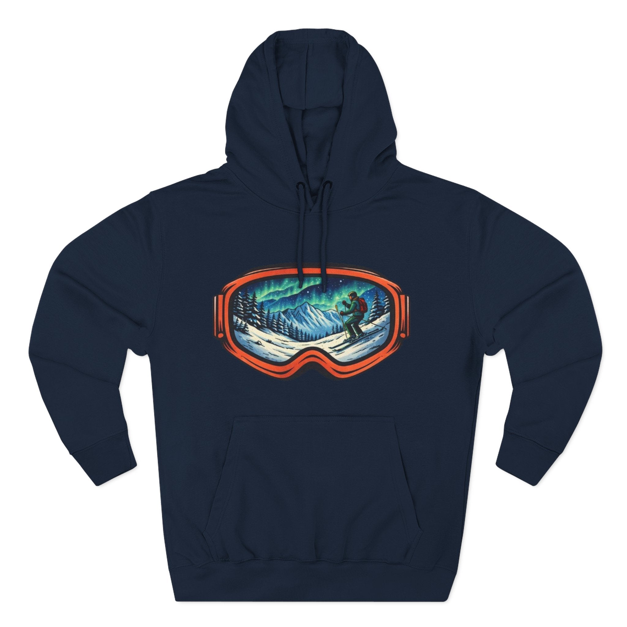 Ski Snowboard Goggles Graphic Hoodie — Mountain Rider Winter Pullover
