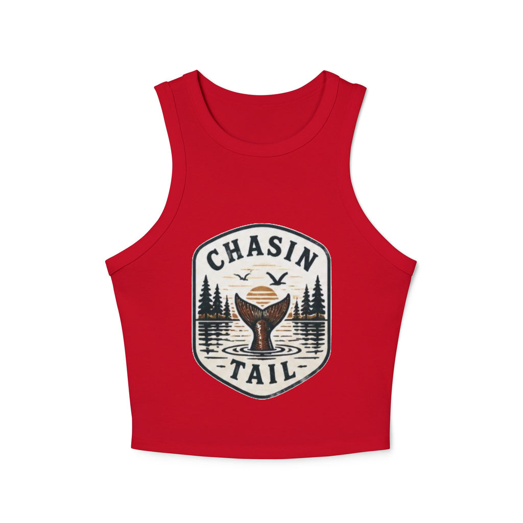 Chasin Tail Fishers Racer Tank Top | Womens Micro Rib