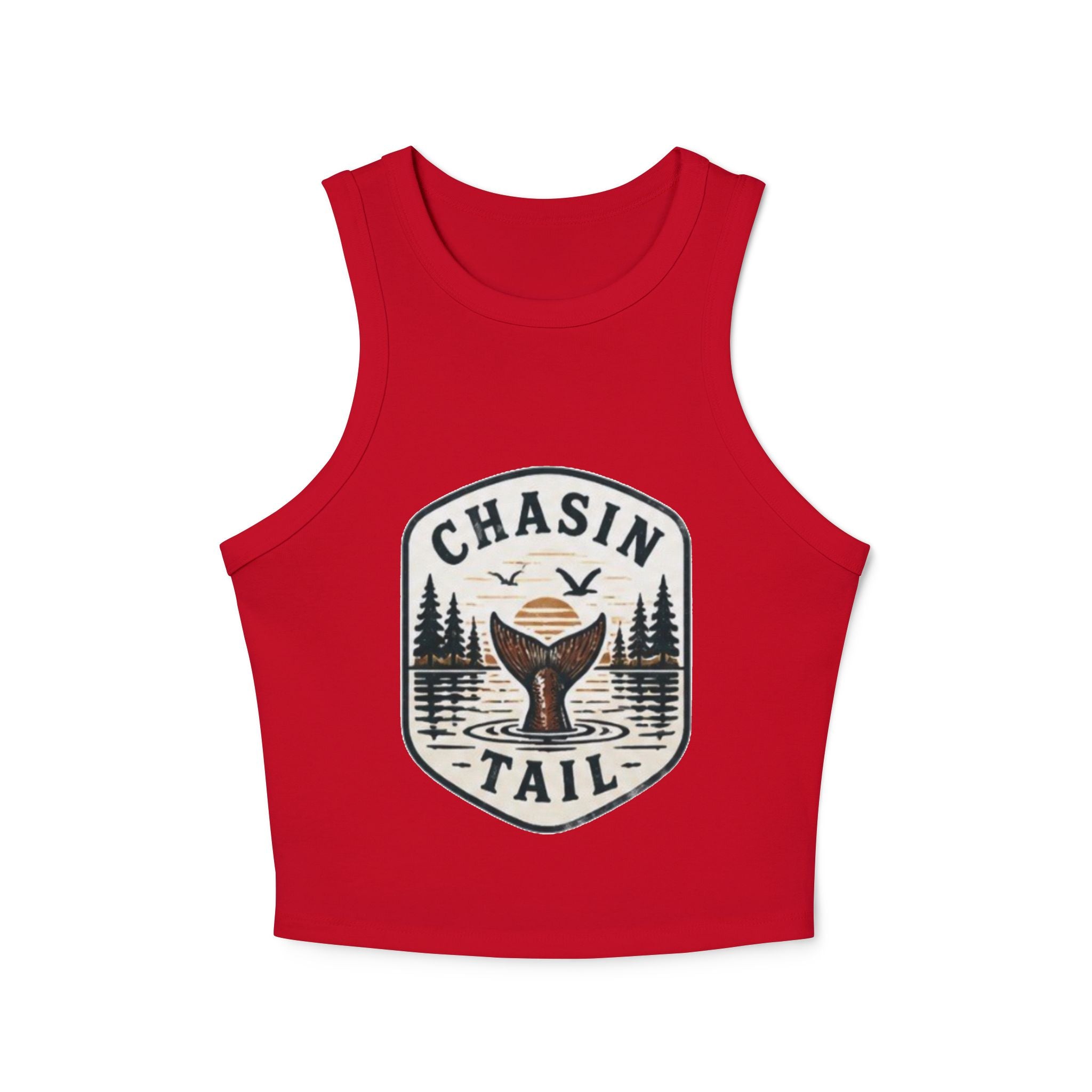 Chasin Tail Fishers Racer Tank Top | Womens Micro Rib