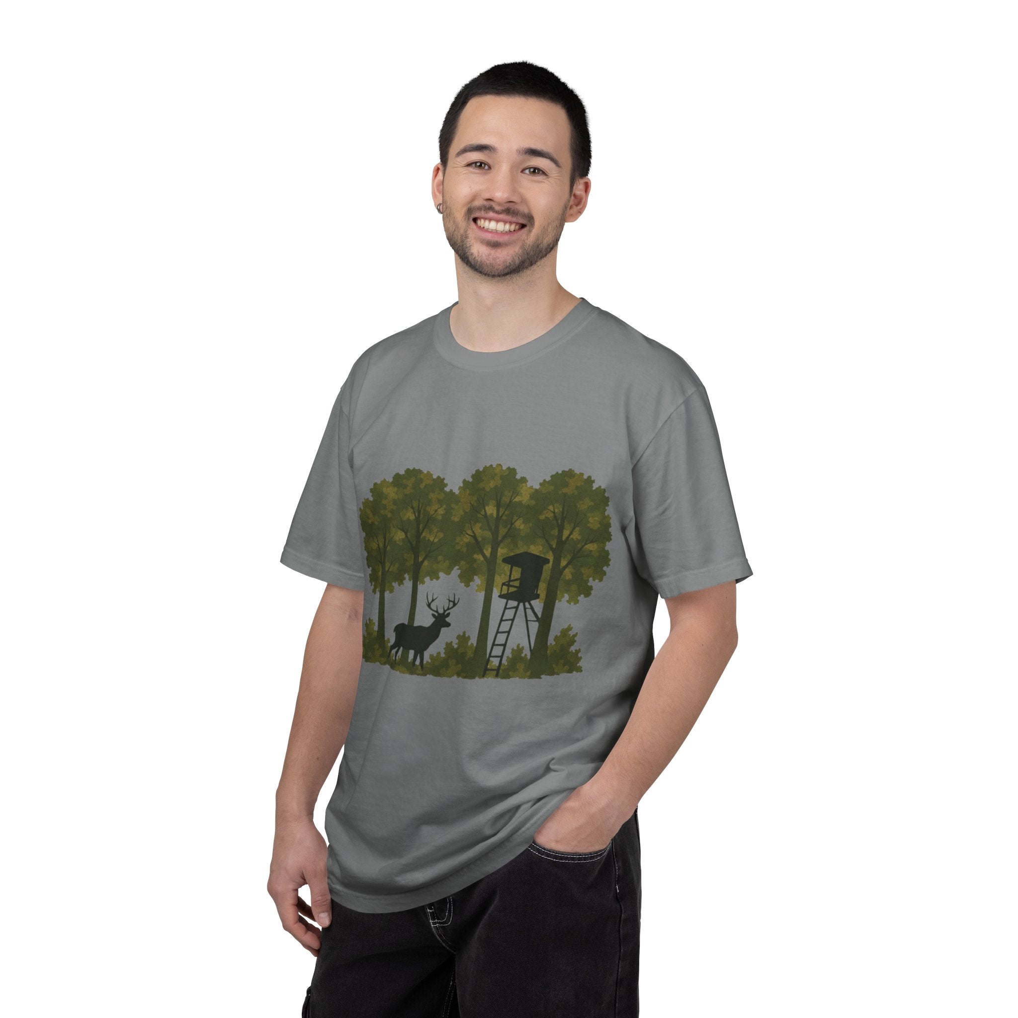 Deer Stand Forest T-Shirt | Hunting Silhouette Tee