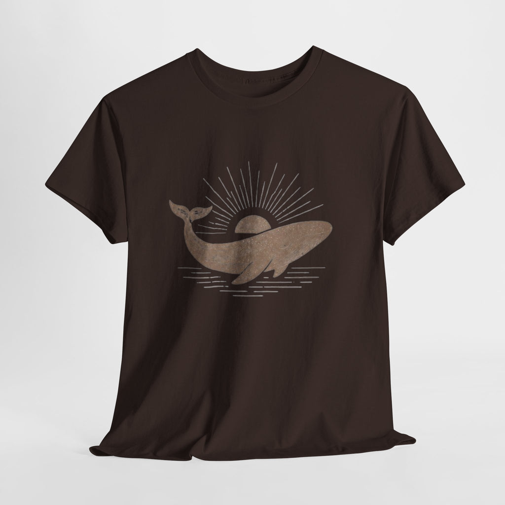 Whale Sunset T-Shirt | Minimal Coastal Graphic Tee