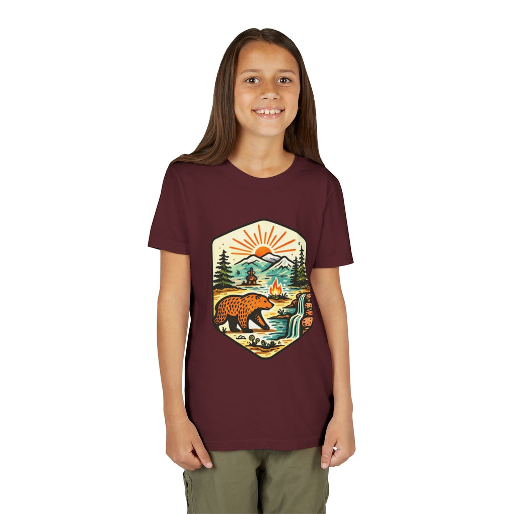 Youth Tee | Bear Camping Adventure Graphic Shirt