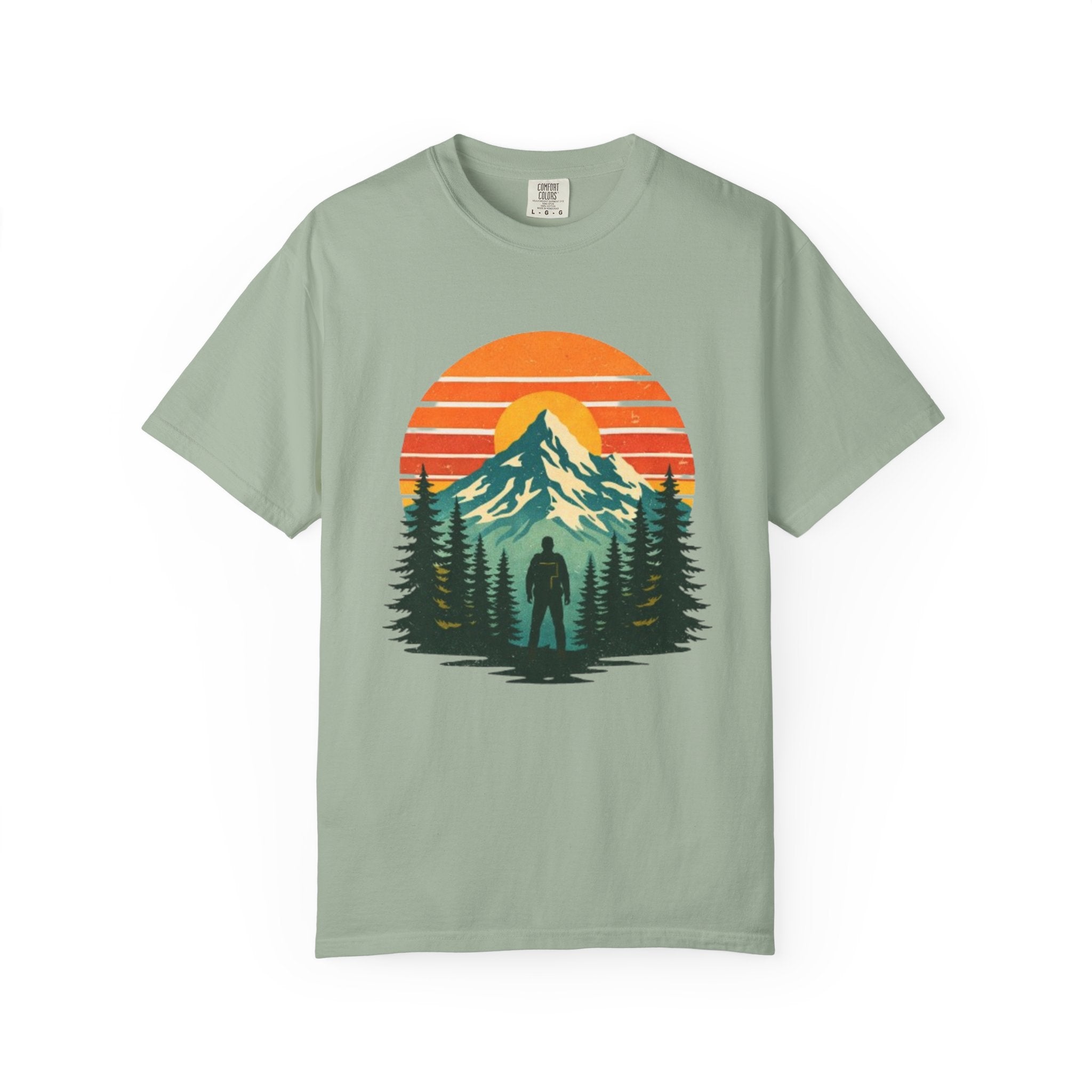 Retro Mountainscape Hiker T-Shirt