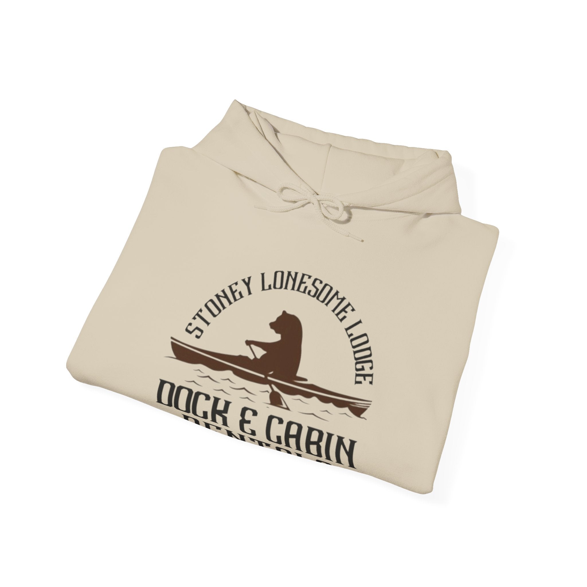 Dock & Cabin Rentals Hoodie | Stoney Lonesome Lodge Fishing Cabin Sweatshirt