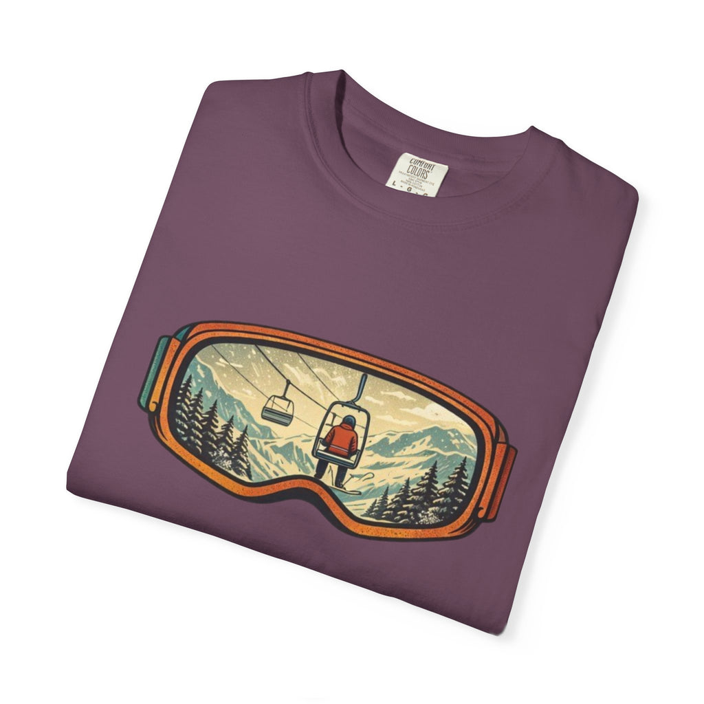 Retro Ski Lift Mountain T-Shirt | Snowboard Goggles Scene