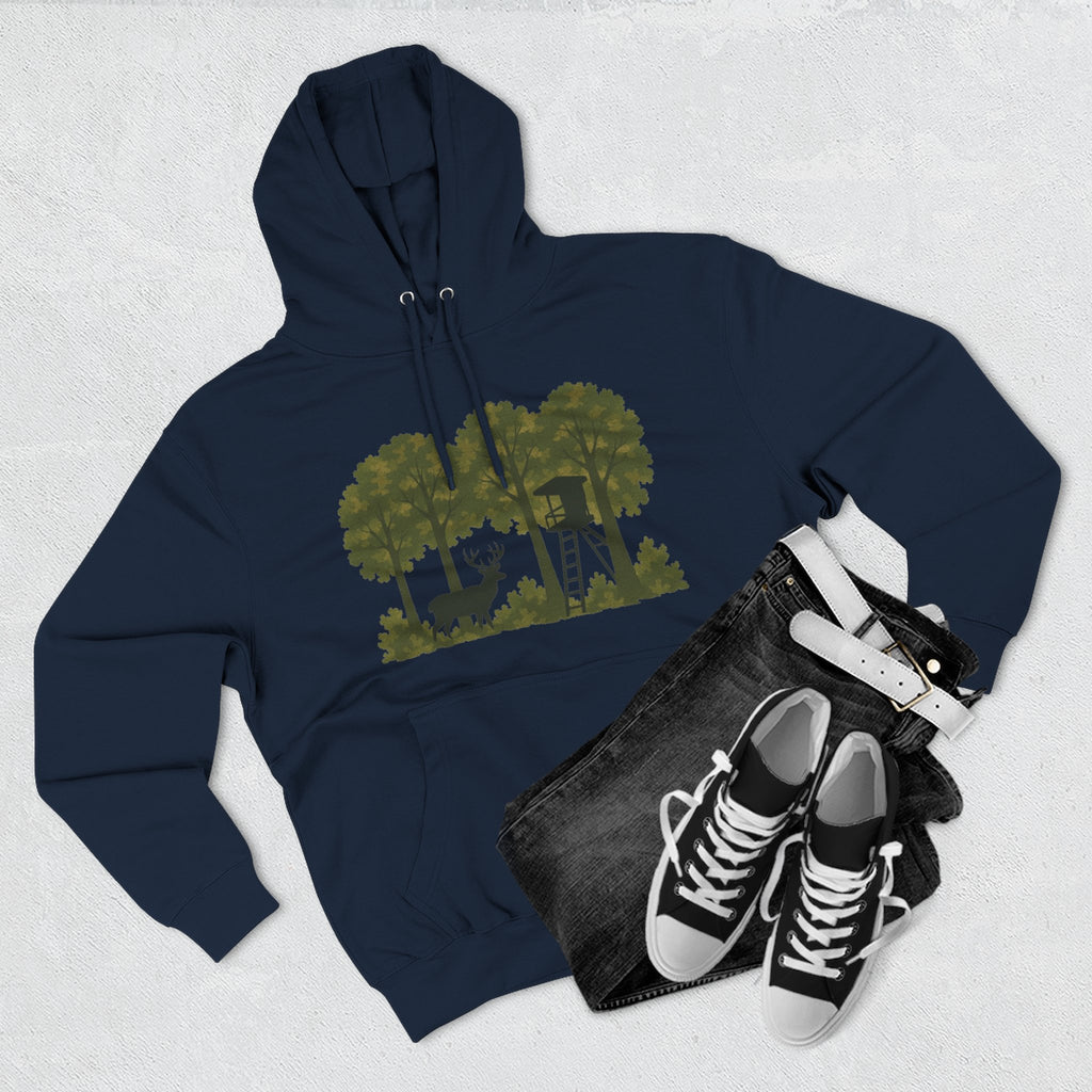 Deer Stand Forest Hoodie | Hunting Lodge Woodland Sweatshirt