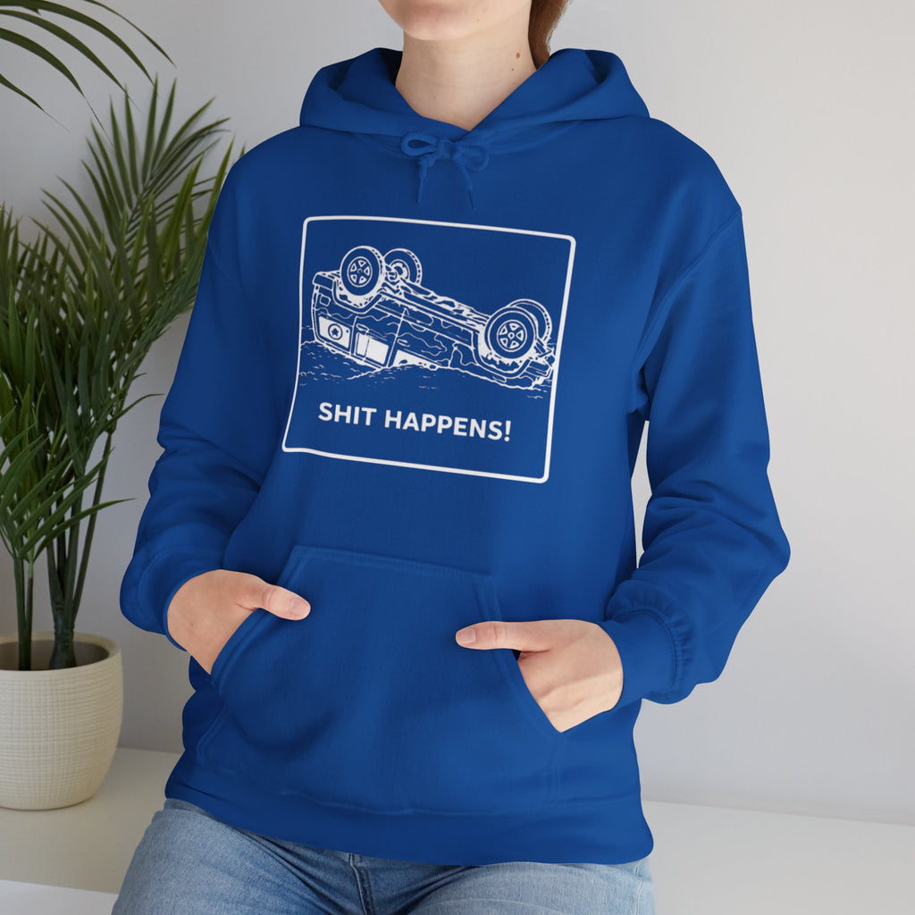Shit Happens Crashed Car Hoodie