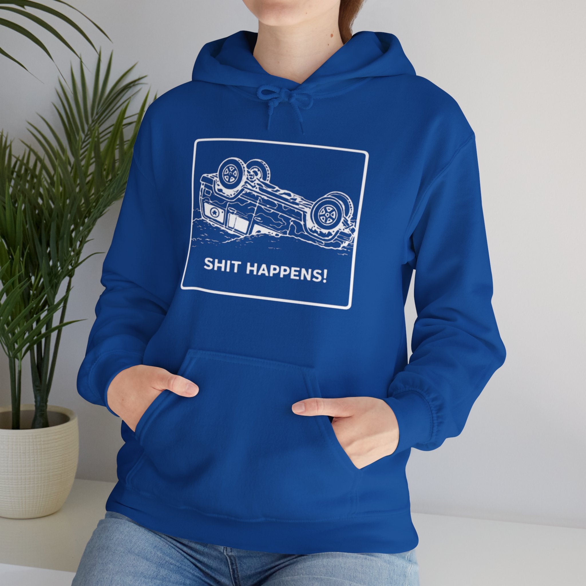Shit Happens Crashed Car Hoodie