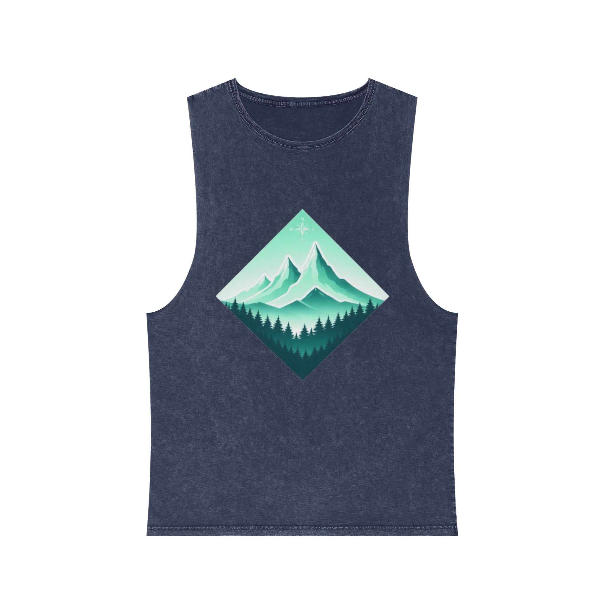 Mountain Forest Tank Top | Vintage Stonewash Graphic