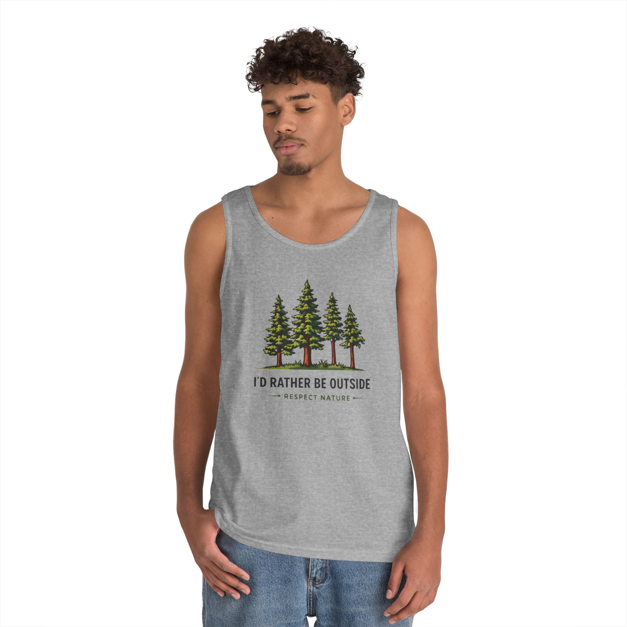 Id Rather Be Outside Tank Top | Nature Lovers Camping Graphic
