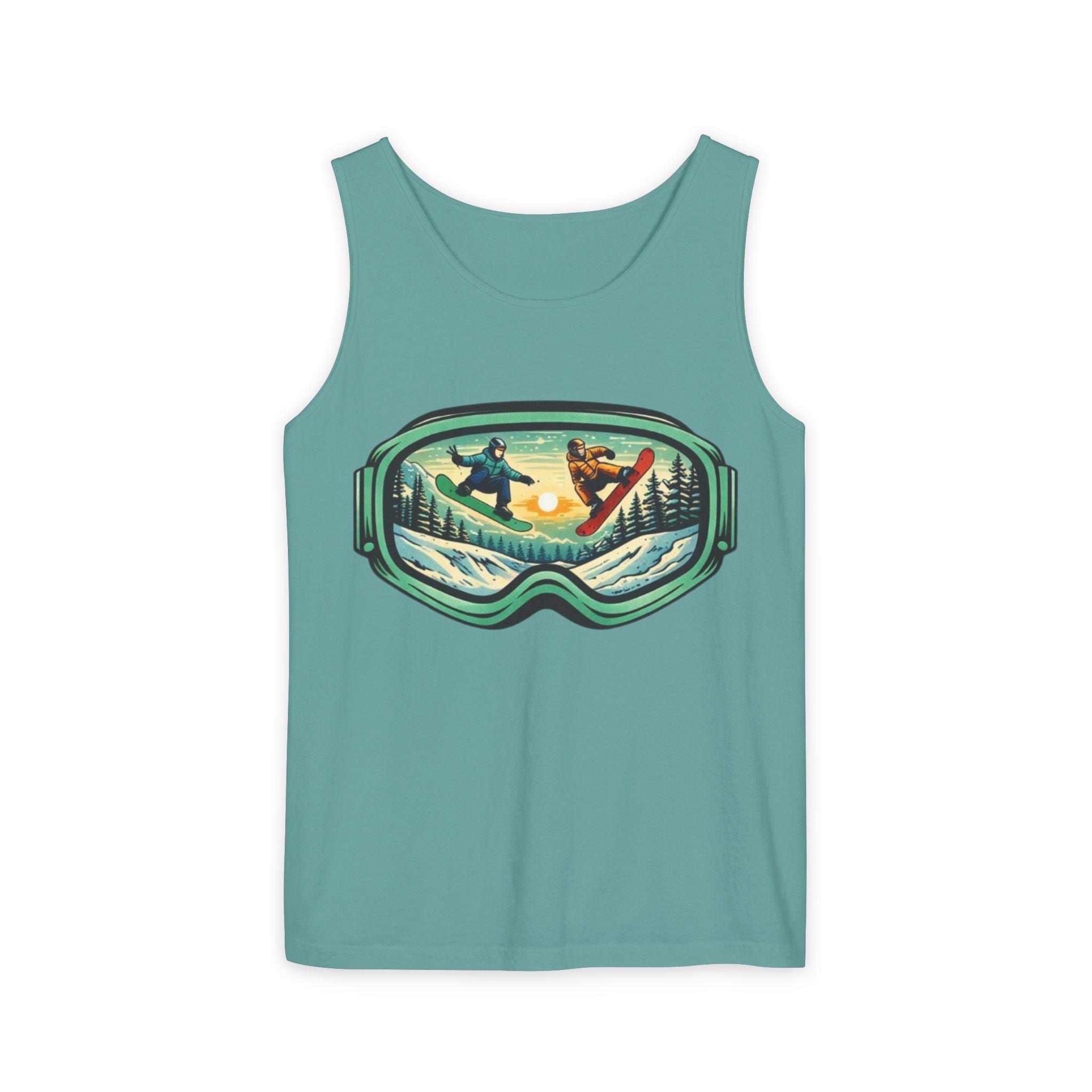 Snowboarding Mountain Goggles Tank Top
