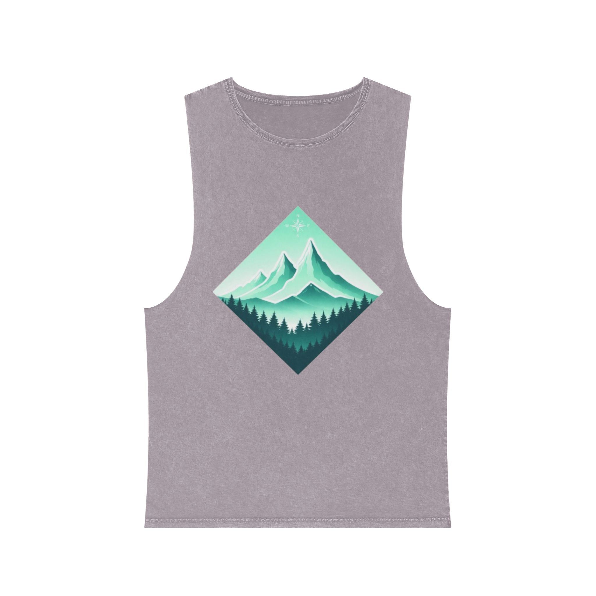 Mountain Forest Tank Top | Vintage Stonewash Graphic