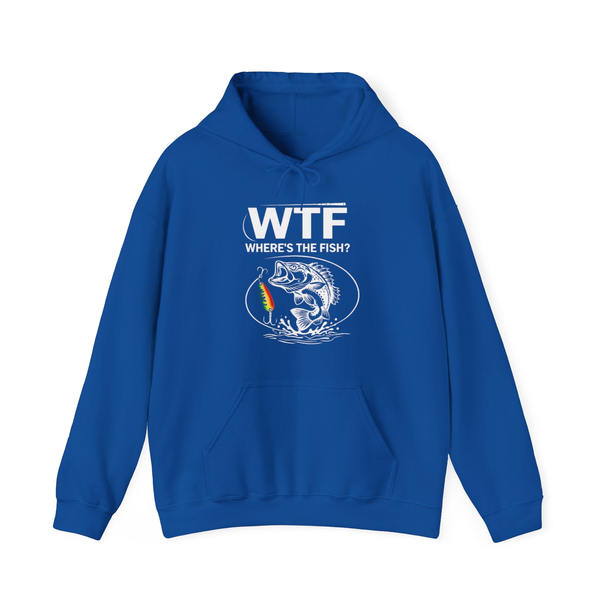 Fishing Hoodie | "WTF Where's The Fish?" Funny Angler Sweatshirt