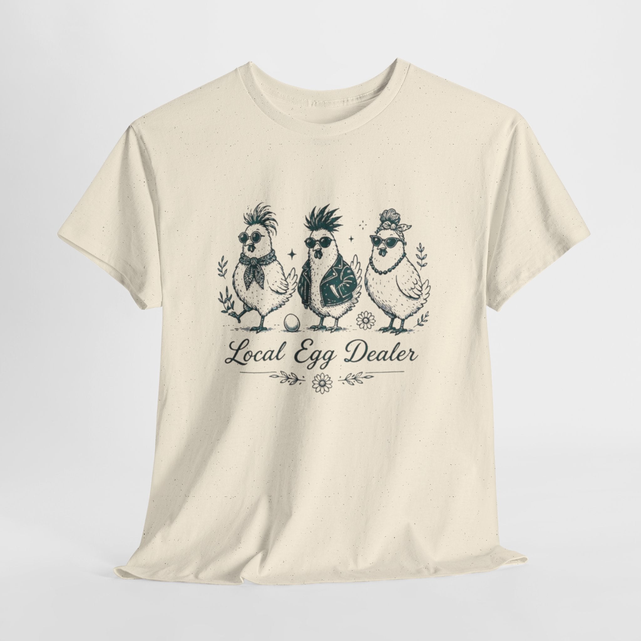 Local Egg Dealer T-Shirt | Funny Chicken Illustration Tee for Farm Lovers