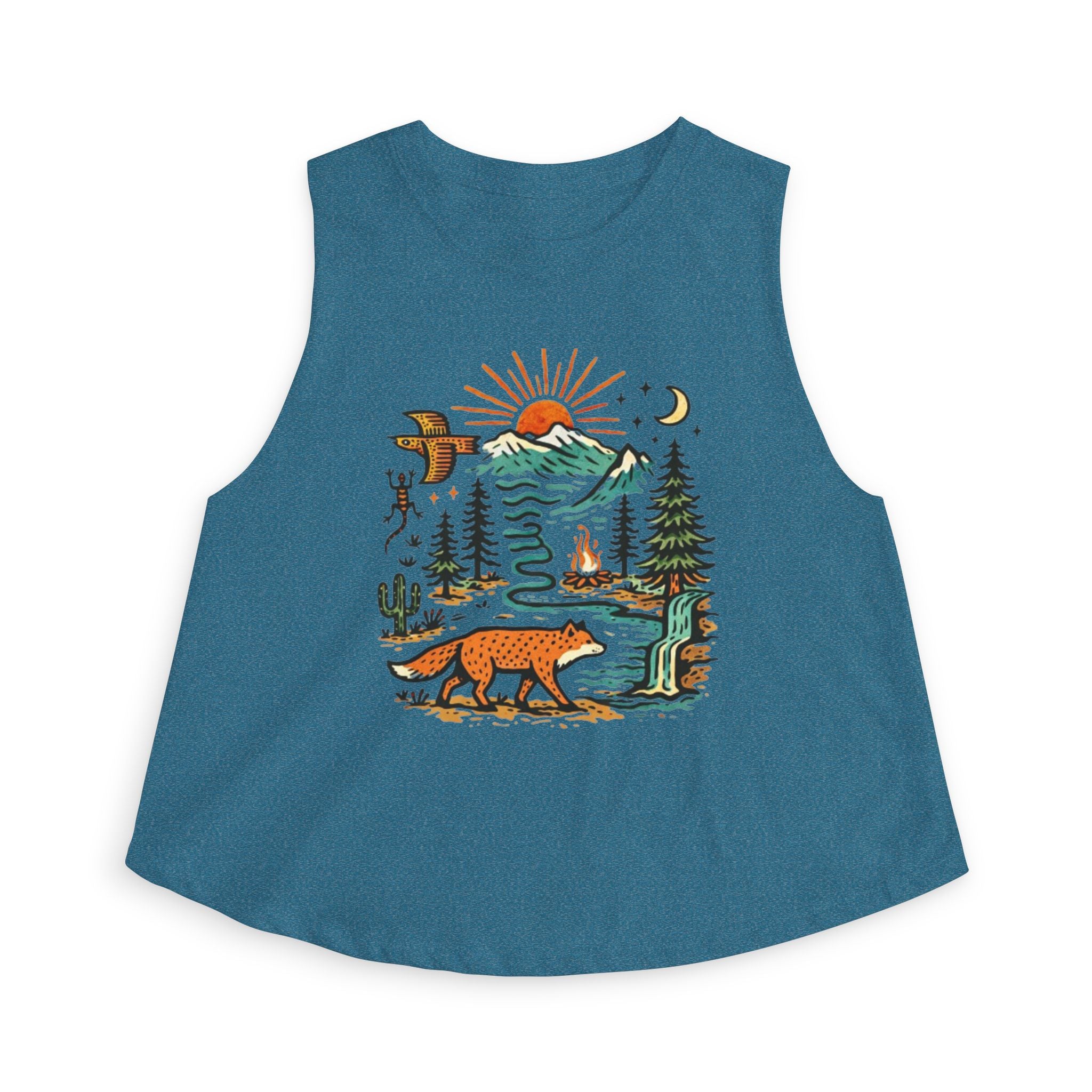 Nature Wilderness Fox Tank Women's Crop Top