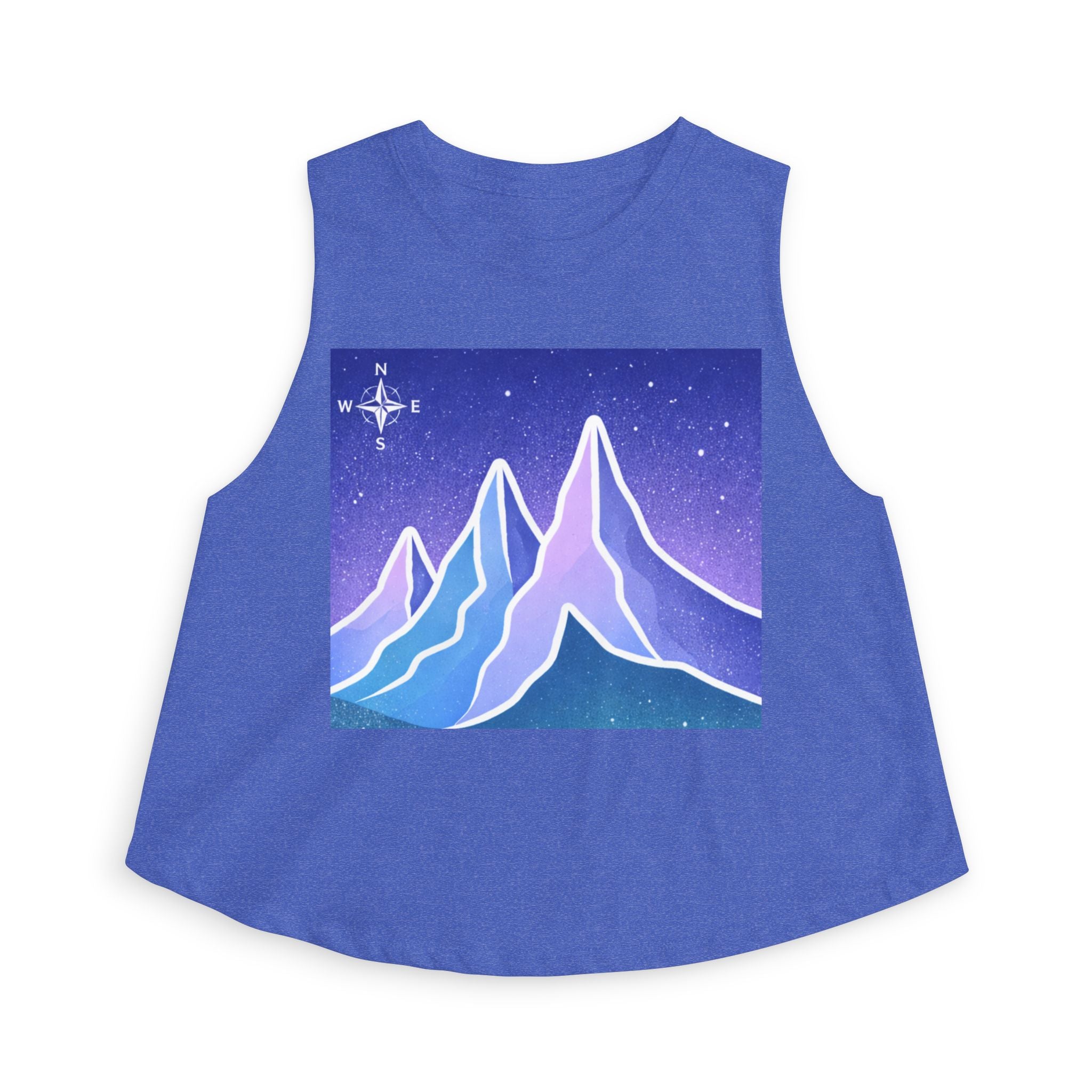 Women's Crop Top | Pastel Night Mountain Graphic Crop Top