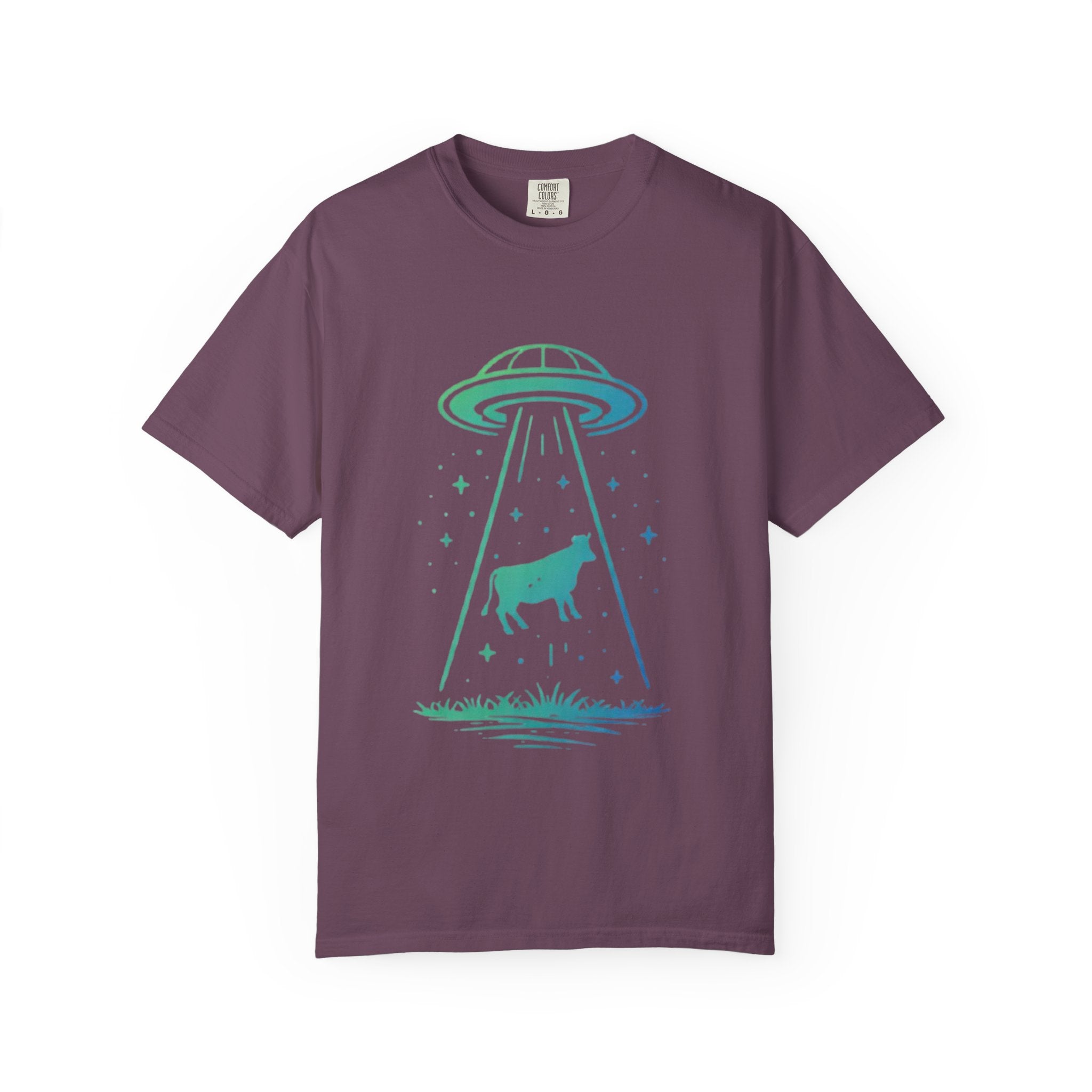 Cow Abduction UFO T-Shirt | Alien Cow Beam Graphic Tee