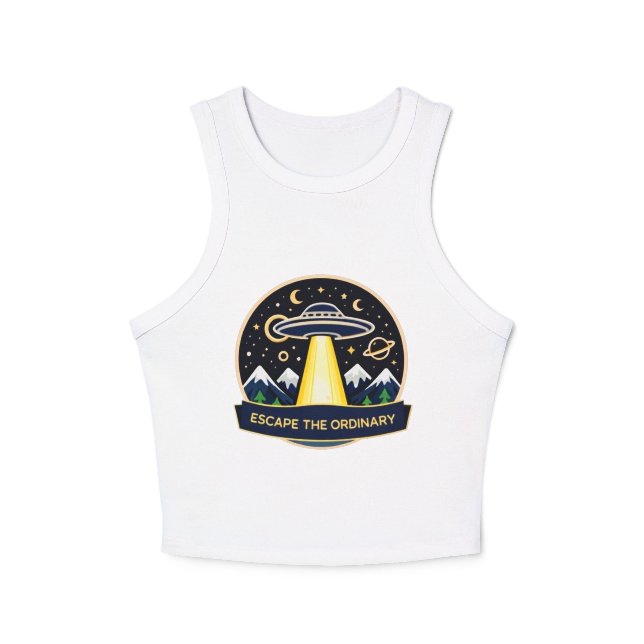 Escape the Ordinary UFO Tank Top | Womens Micro Rib Racer Tank
