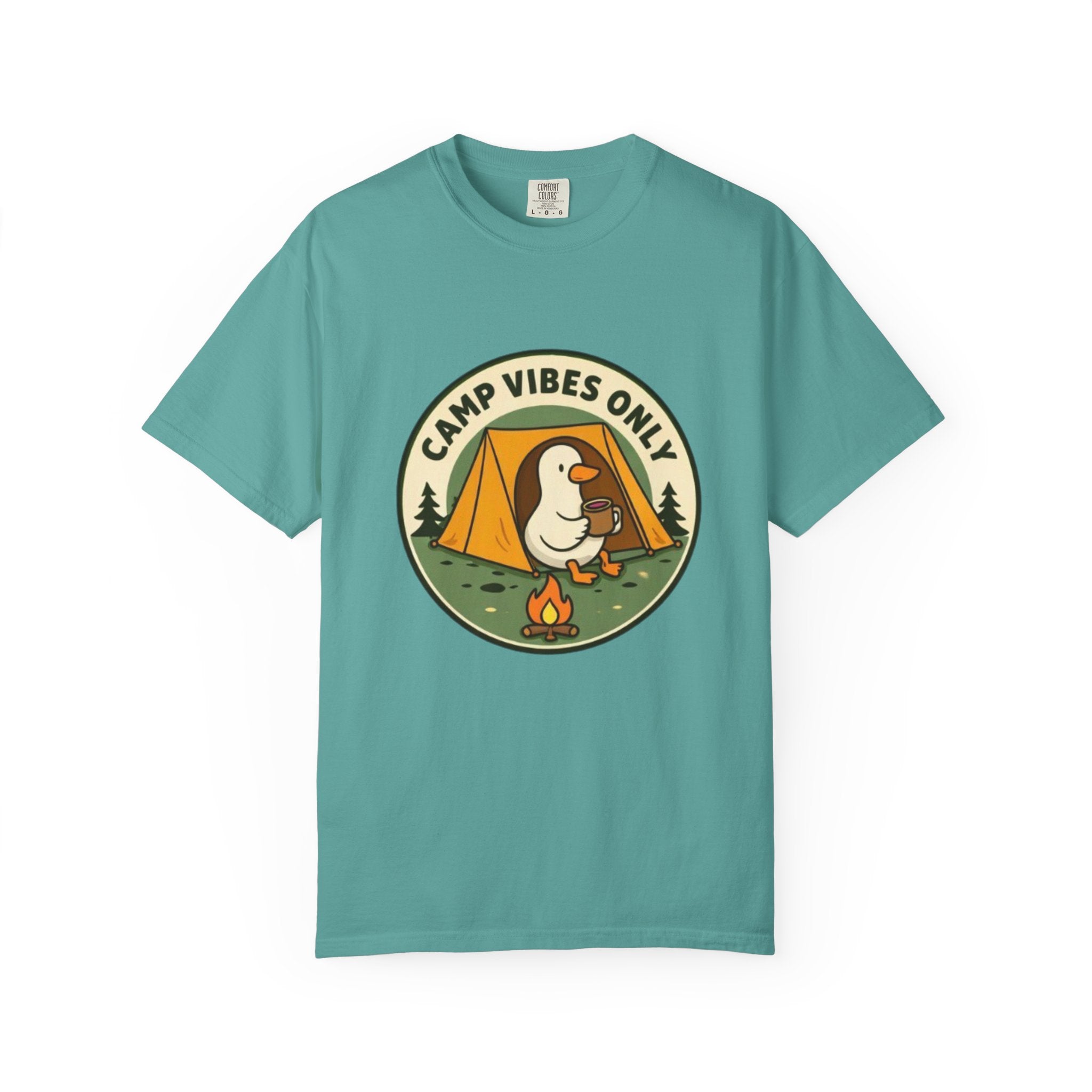 Camp Vibes Only T-Shirt | Cute Duck Camping Graphic Tee